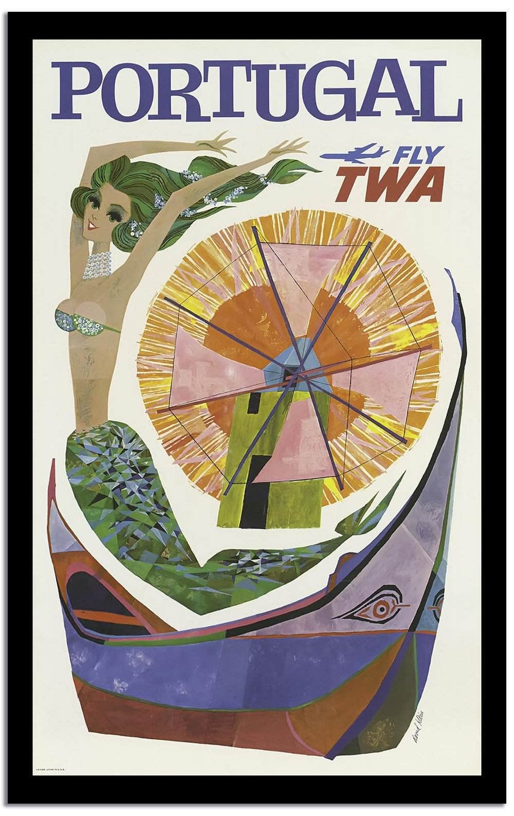 Porttugar Fly Twa Vintage Poster - Image 2