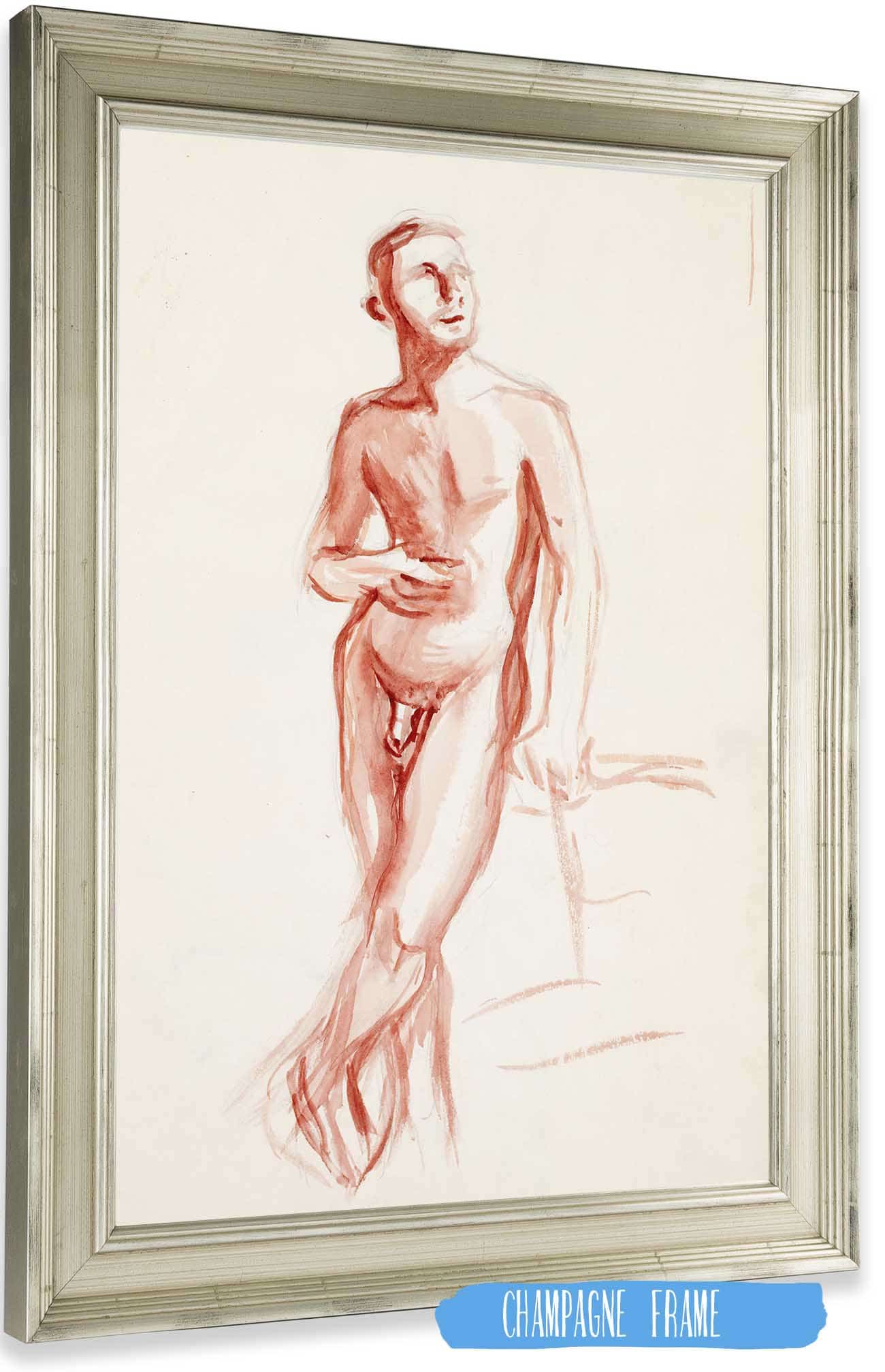 Poseeraava Alaston Mies by Magnus Enckell