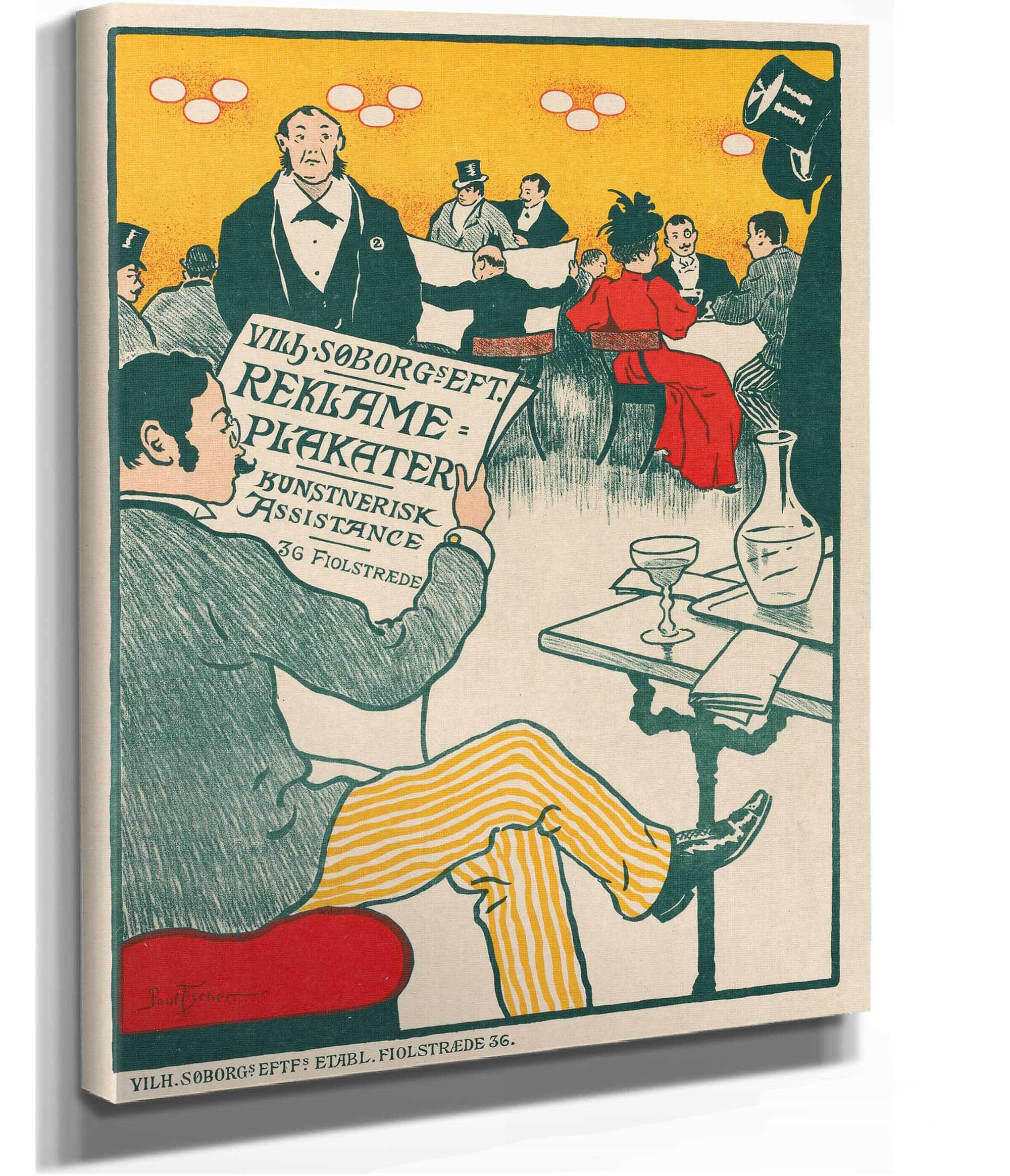 Poster For Exhibition Of Artistic Posters Of Wilhelm Soborg by Paul Fischer - Image 2