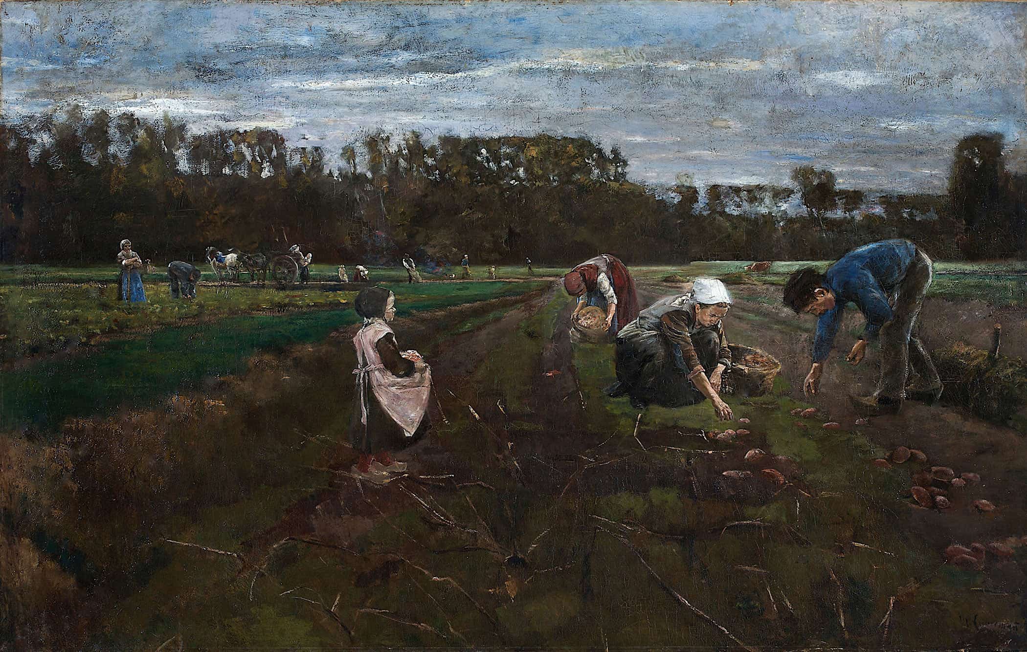 Potato Harvest by Max Liebermann - Image 2