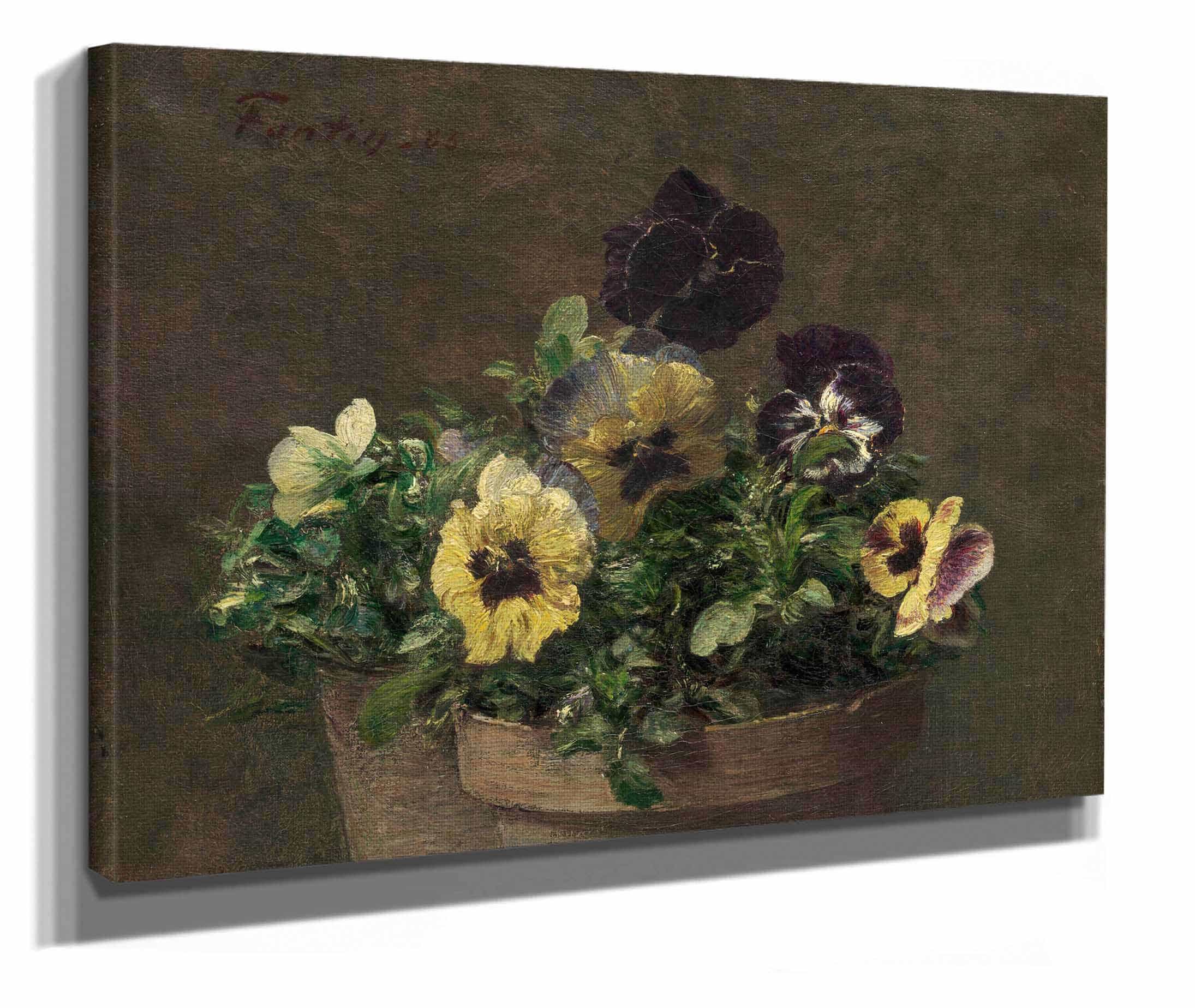 Potted Pansies by Henri Fantin Latour - Image 2