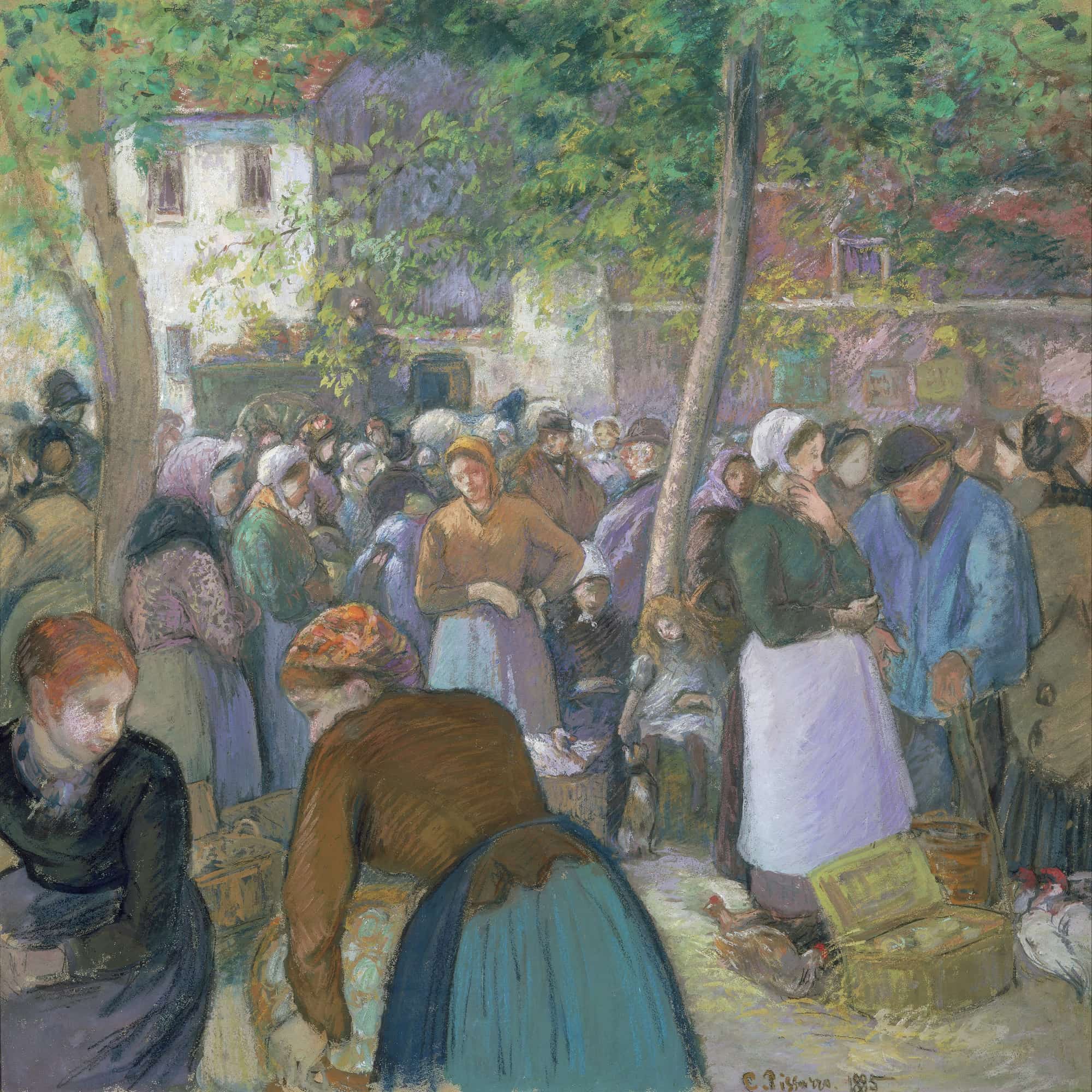 Poultry Market At Gisors by Camille Pissarro - Image 4