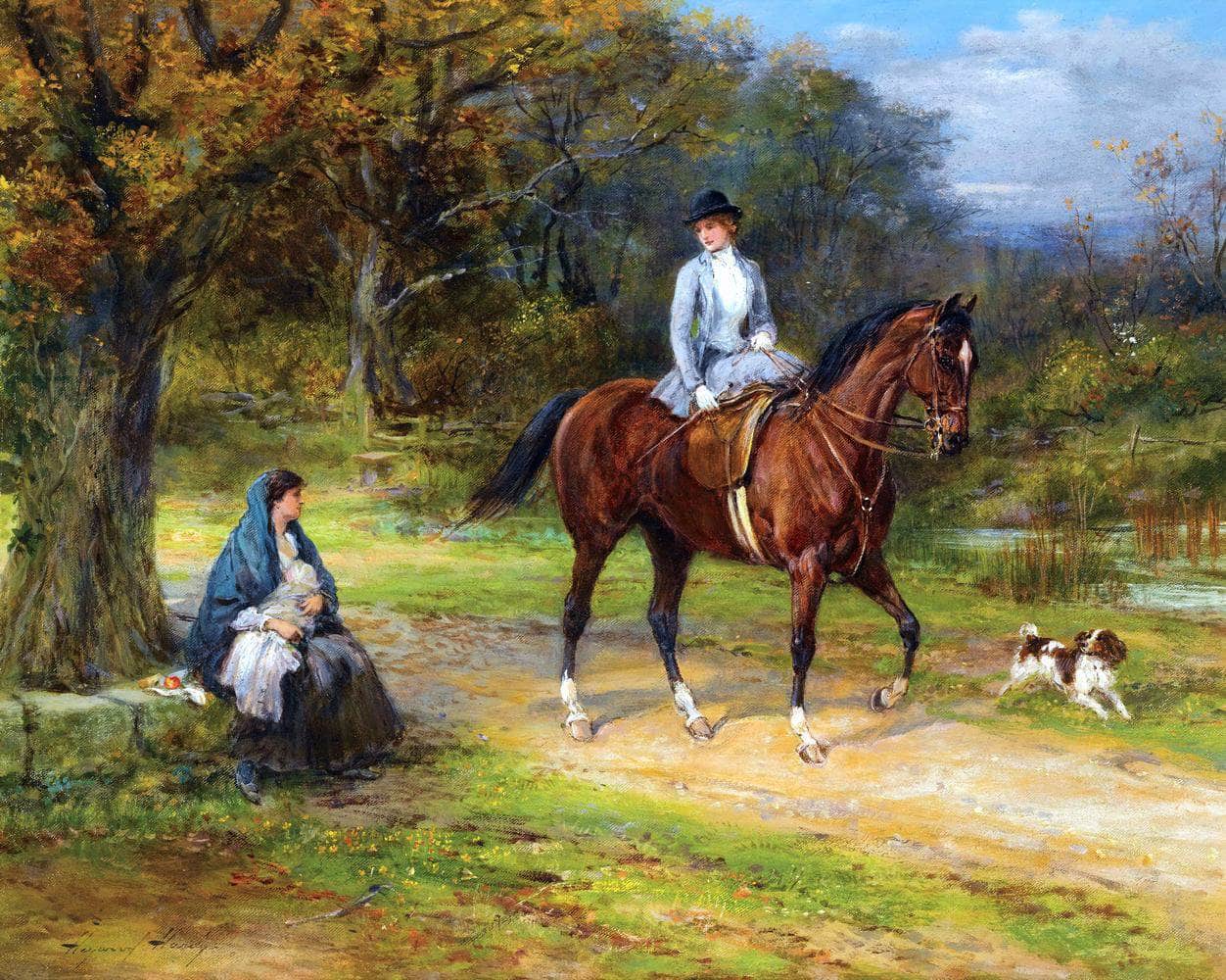 Poverty And Privilege Painting Heywood Hardy Canvas Art - Image 5