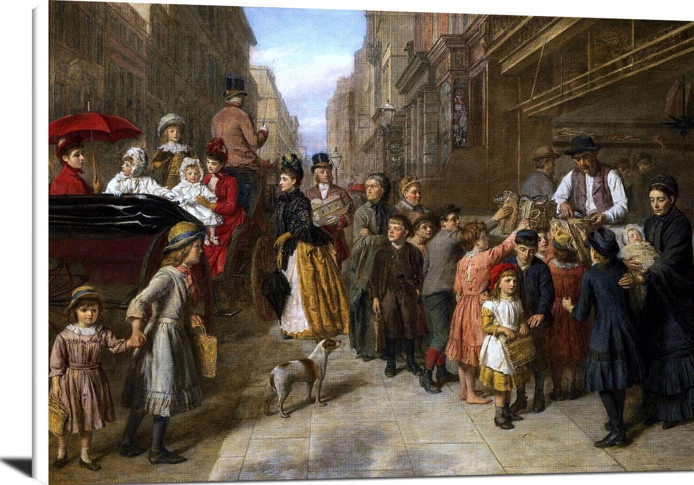 Poverty And Wealth Painting William Powell Frith Canvas Art