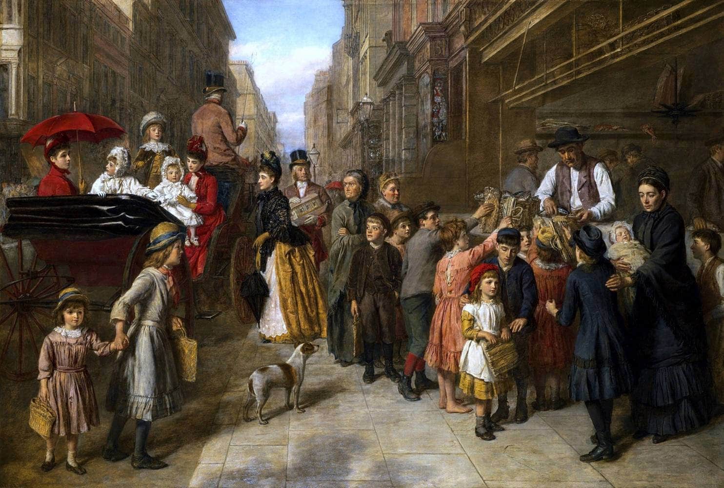 Poverty And Wealth Painting William Powell Frith Canvas Art - Image 5