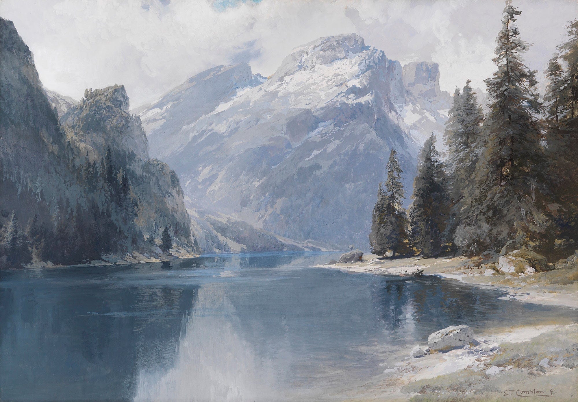 Pragser Wildsee by Edward Theodore Compton - Image 2
