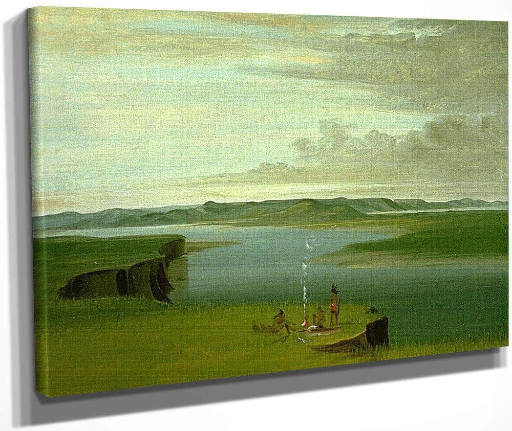 Prairie Bluffs At Sunrise, Near The Mouth Of The Yellowstone River By George Catlin