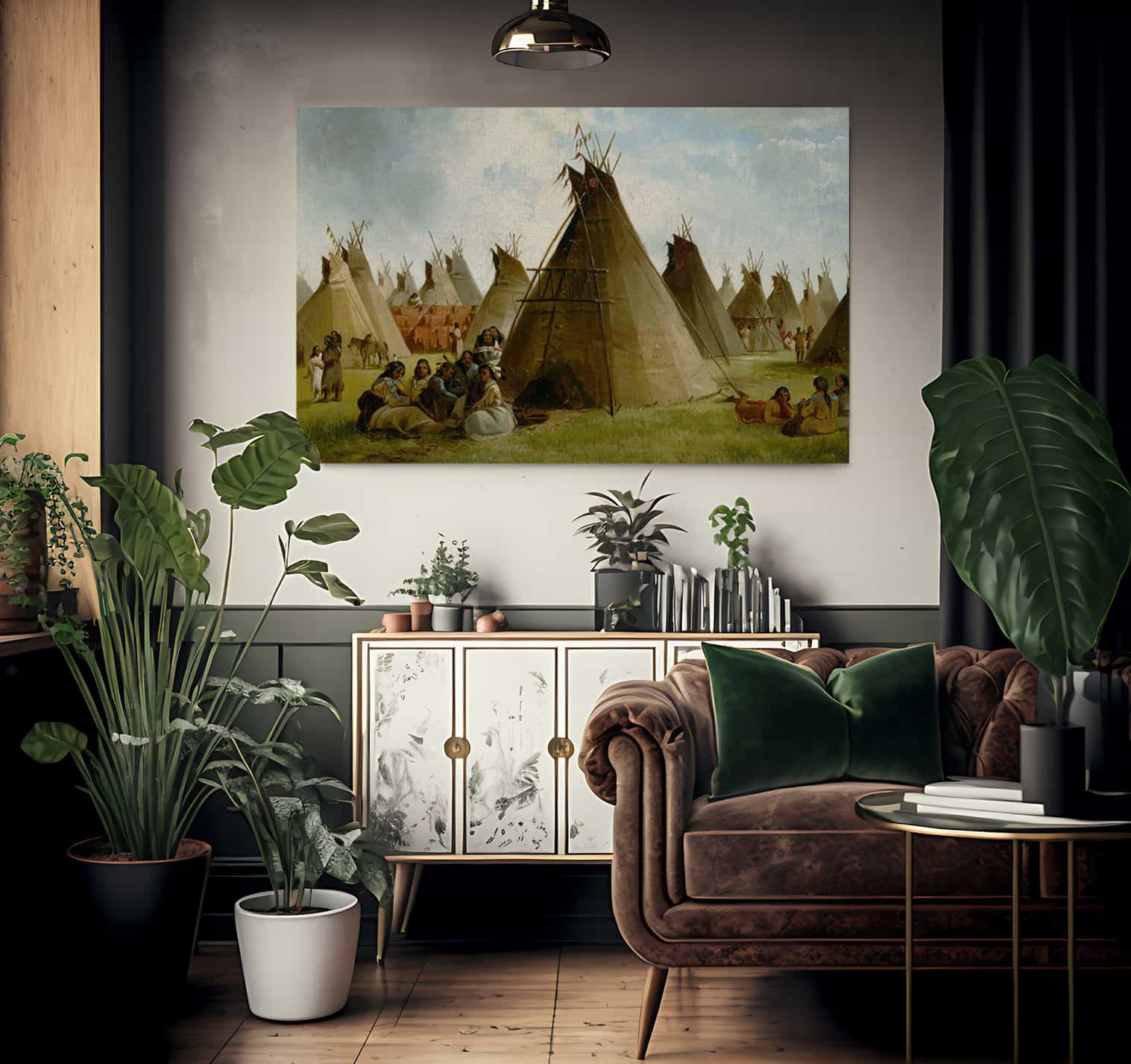 Prairie Indian Encampment By John Mix Stanley - Image 2