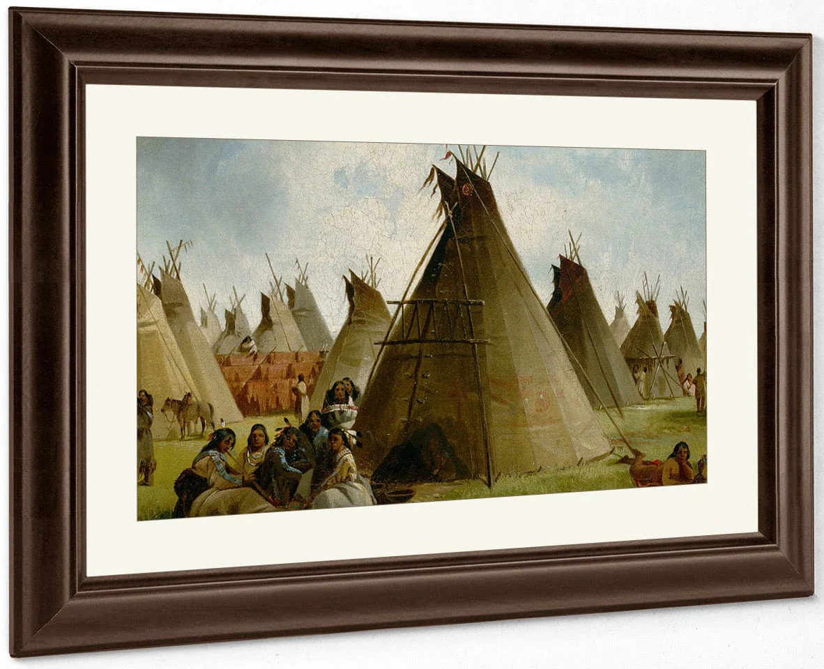 Prairie Indian Encampment By John Mix Stanley - Image 5