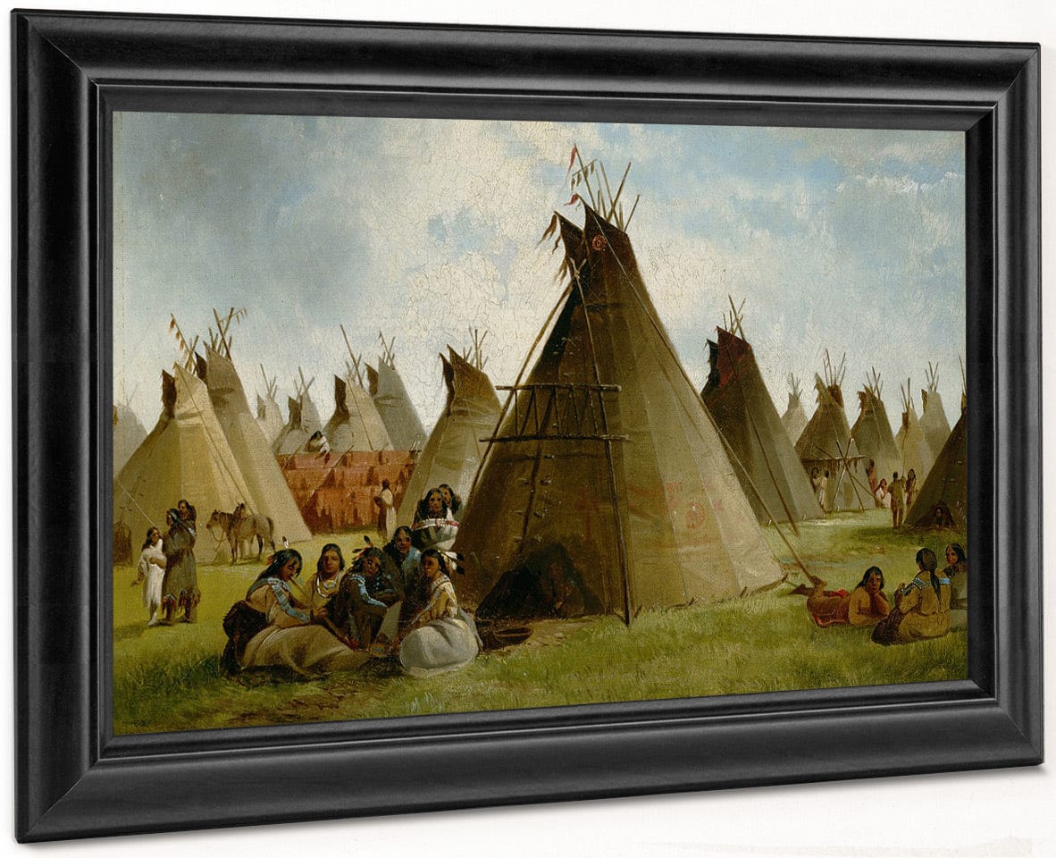 Prairie Indian Encampment By John Mix Stanley - Image 8