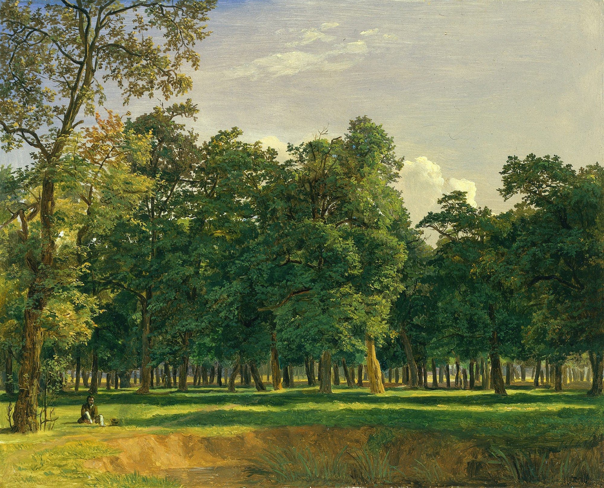 Prater Landscape by Ferdinand Georg Waldmuller - Image 3