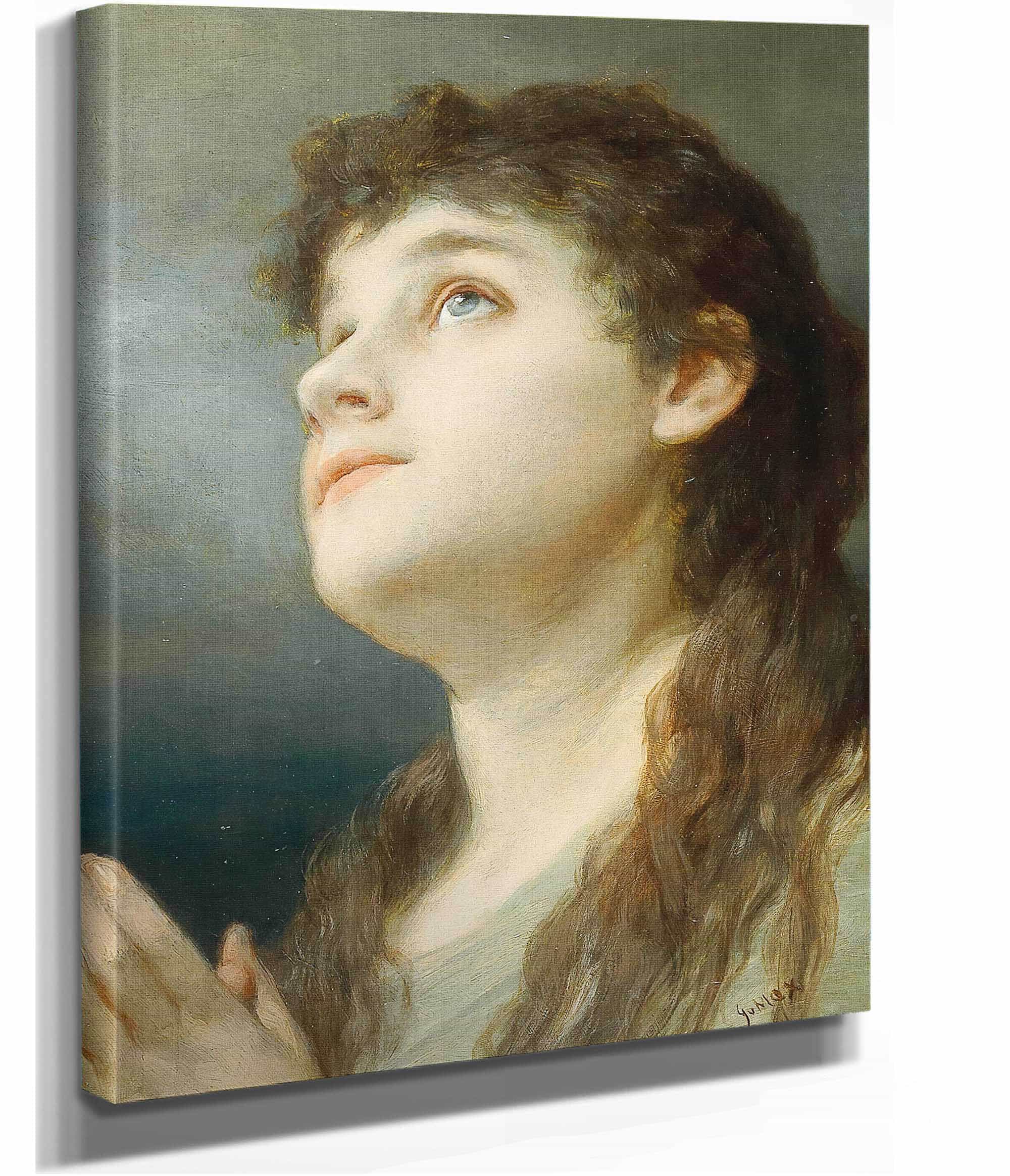 Praying by Gabriel Von Max - Image 2