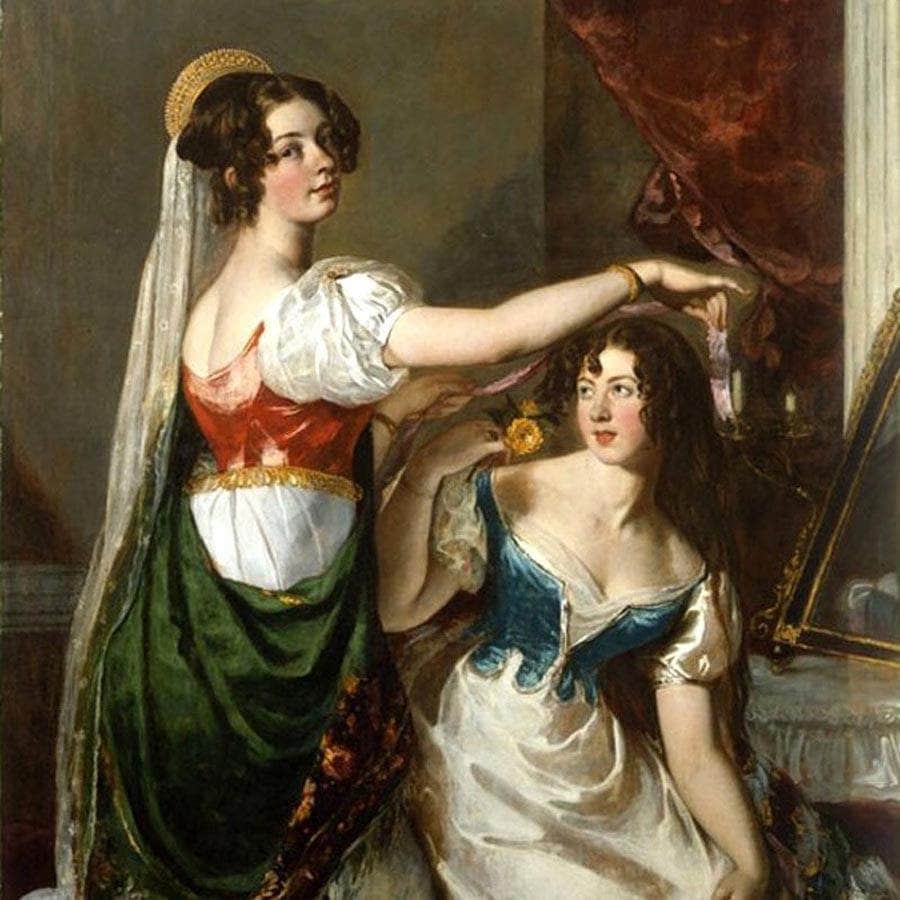 Preparing For A Fancy Dress Ball(Also Known As Portrait Of Charlotte And Mary Williams Wynn) By William Etty - Image 5