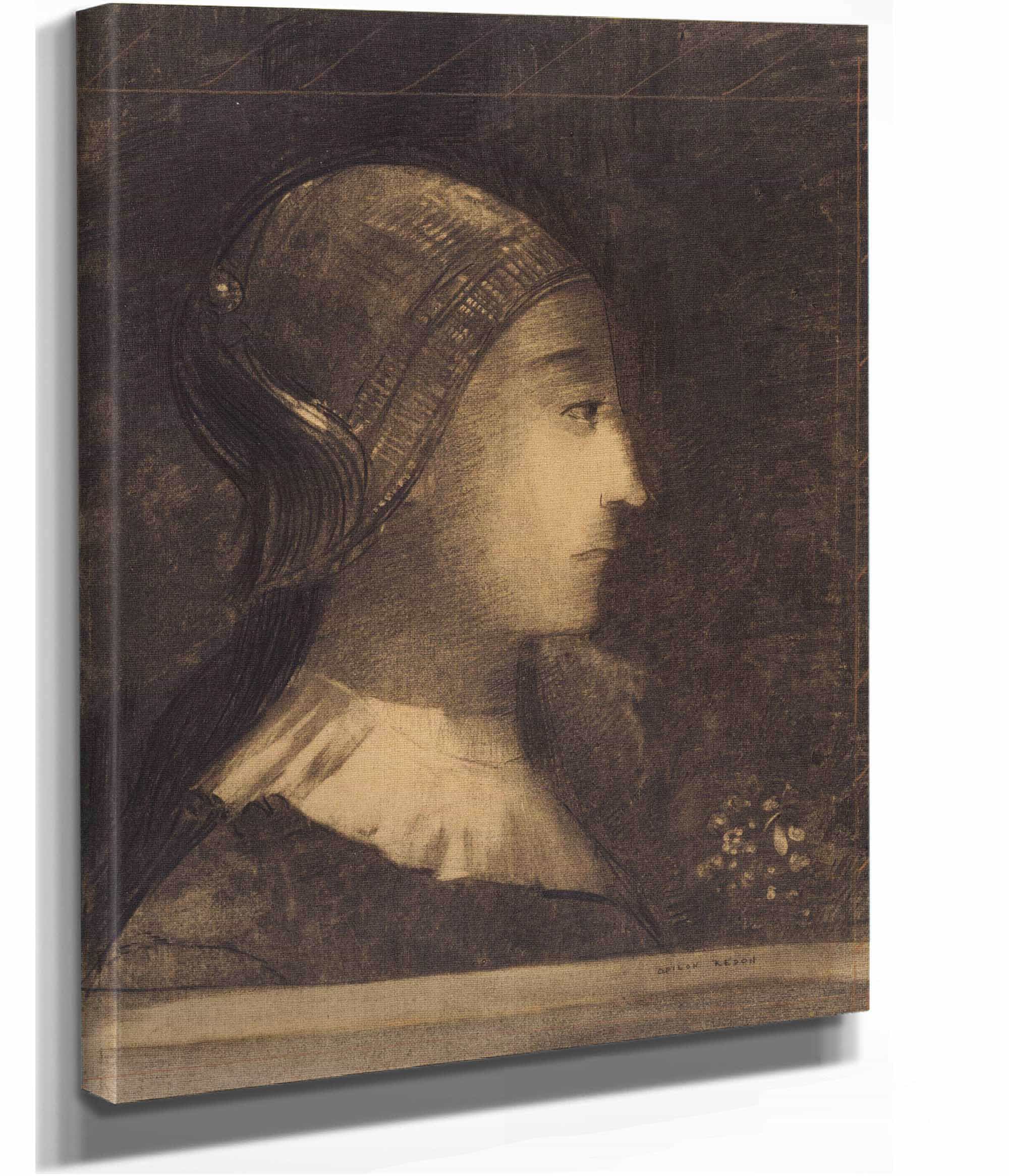 Profil De Femme A Droite by Odilon Redon - Image 2