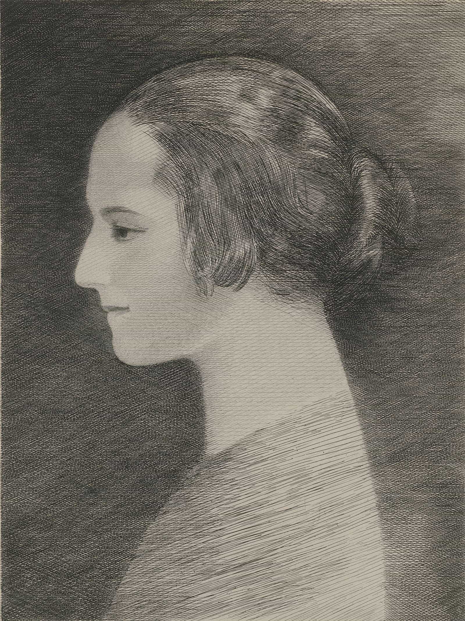 Profile Of Helena Rubinstein by Louis Marcoussis