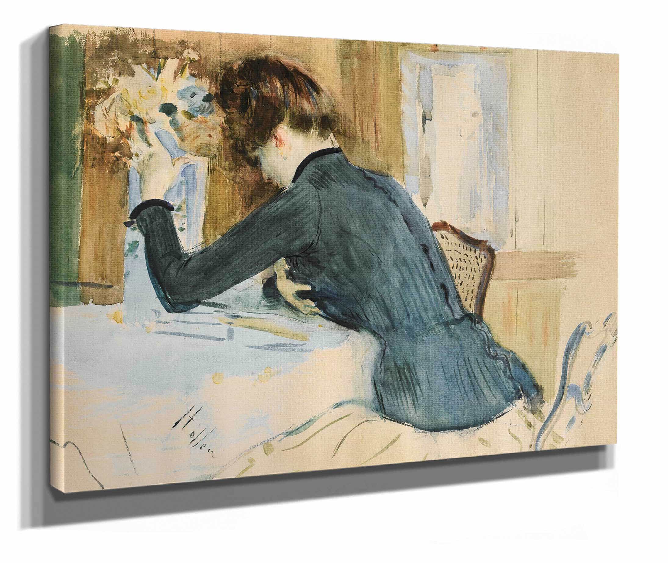 Profile Portrait Of A Young Lady by Paul Cesar Helleu - Image 2