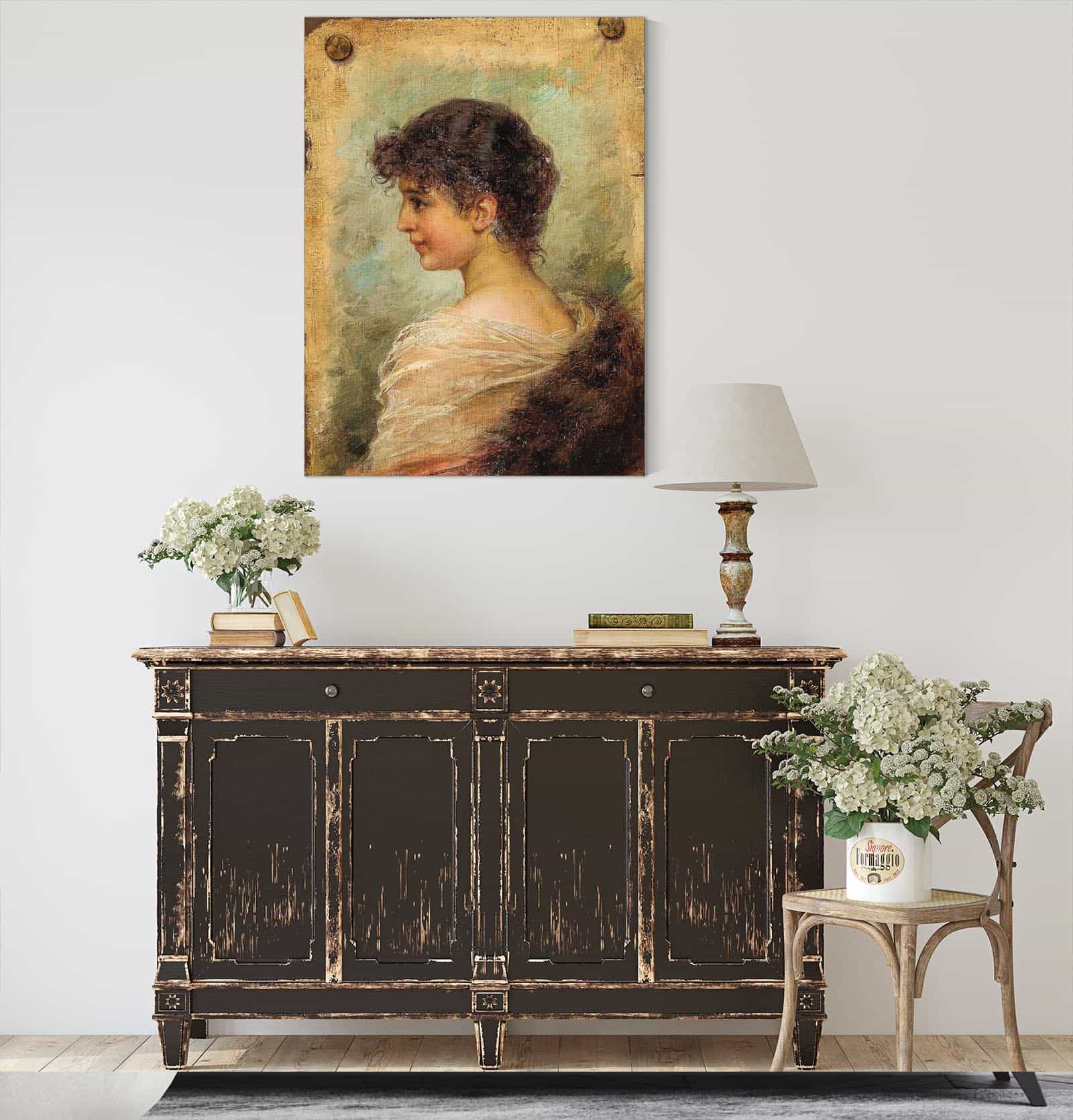 Profile Portrait Of A Young Woman by Hans Zatzka - Image 4