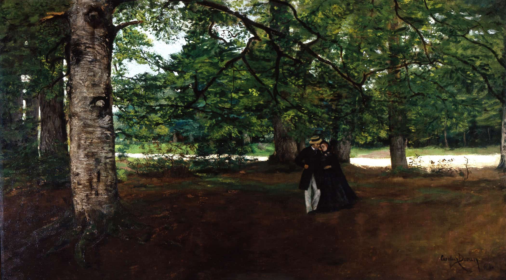 Promenade In The Woods by Carolus Duran - Image 2