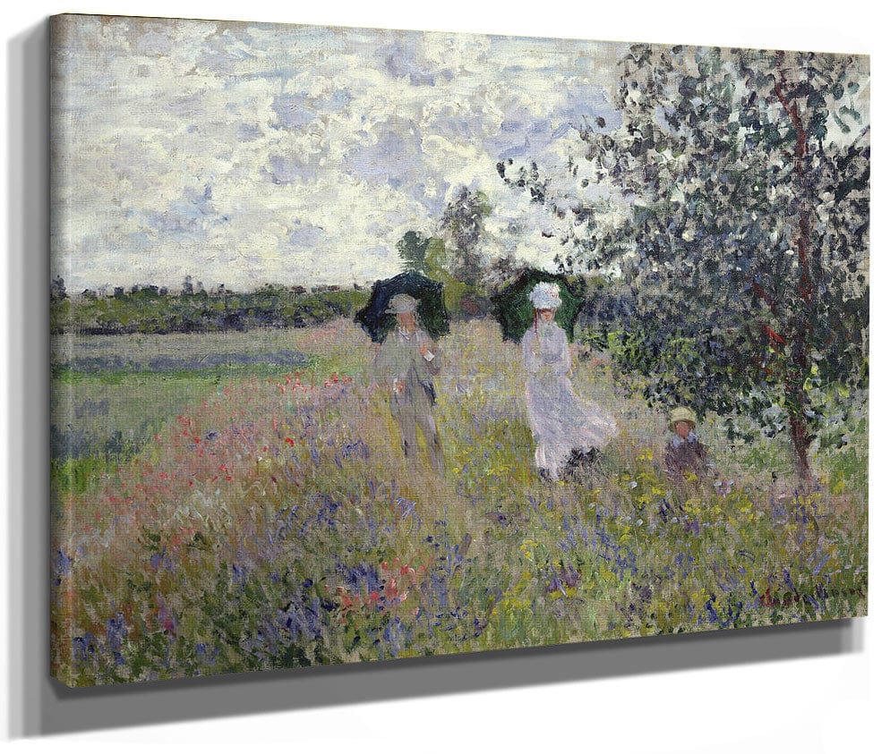 Promenade Near Argenteuil By Claude Monet