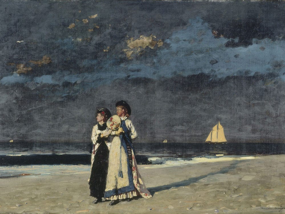 Promenade On The Beach By Winslow Homer - Image 7