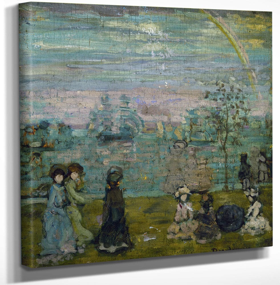 Promenade With Parasols By Maurice Brazil Prendergast