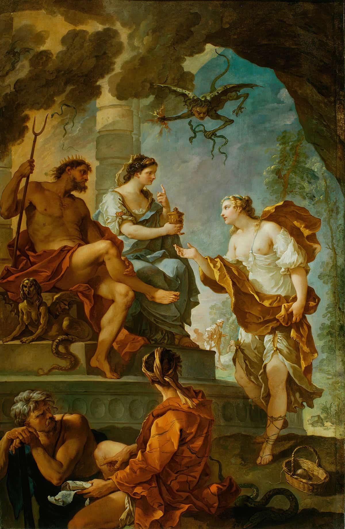 Psyche Obtaining The Elixir Of Beauty From Proserpine by Charles Joseph Natoire - Image 3