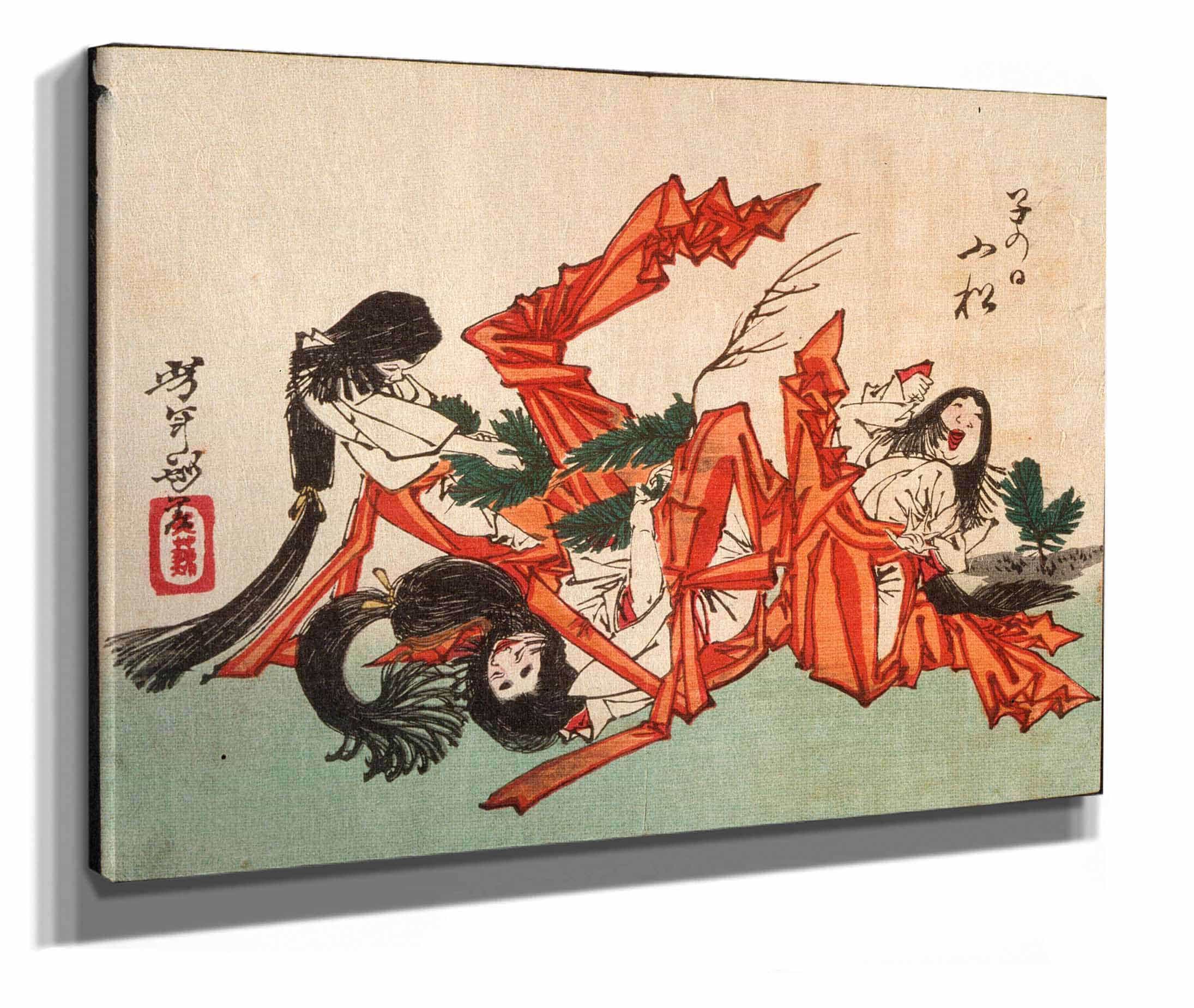 Pulling Pine Shoots On The Day Of The Rat by Tsukioka Yoshitoshi - Image 2