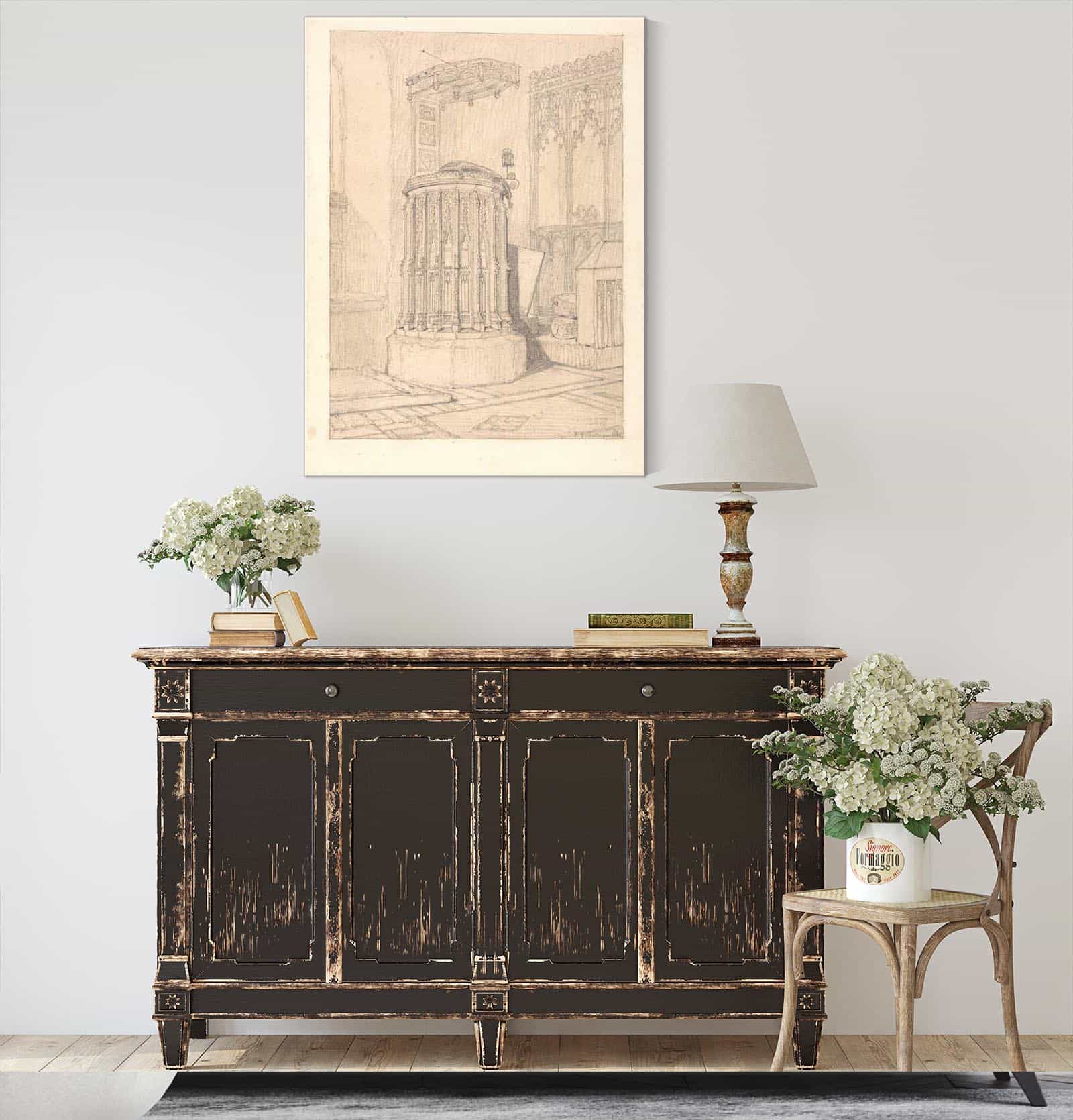 Pulpit In South Burlingham Church Norfolk by John Sell Cotman - Image 4