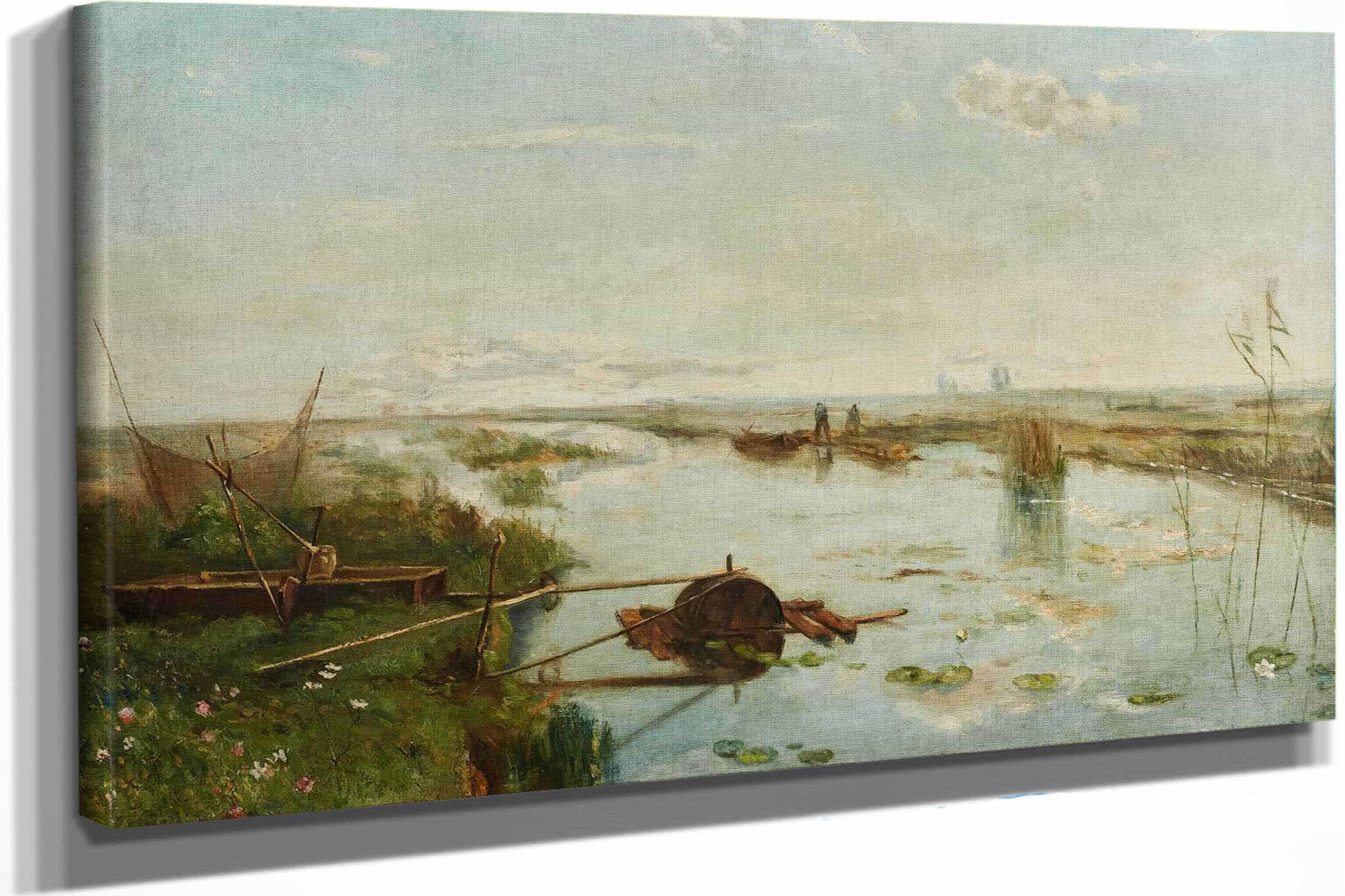 Punts On A River by Daniel Ridgway Knight