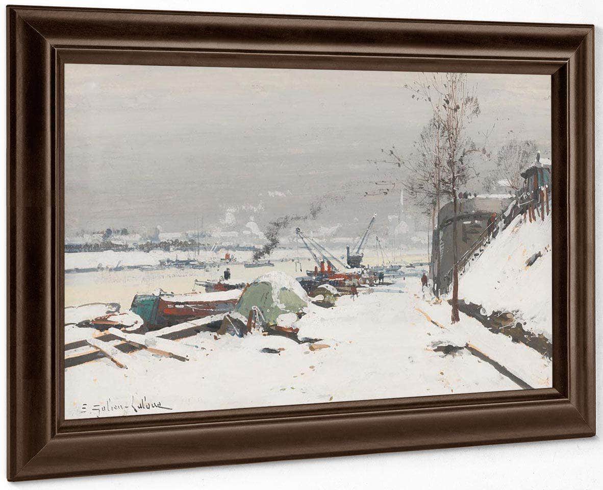 Quai De Bercy Sous La Neige By Eugene Galien Laloue - Image 6