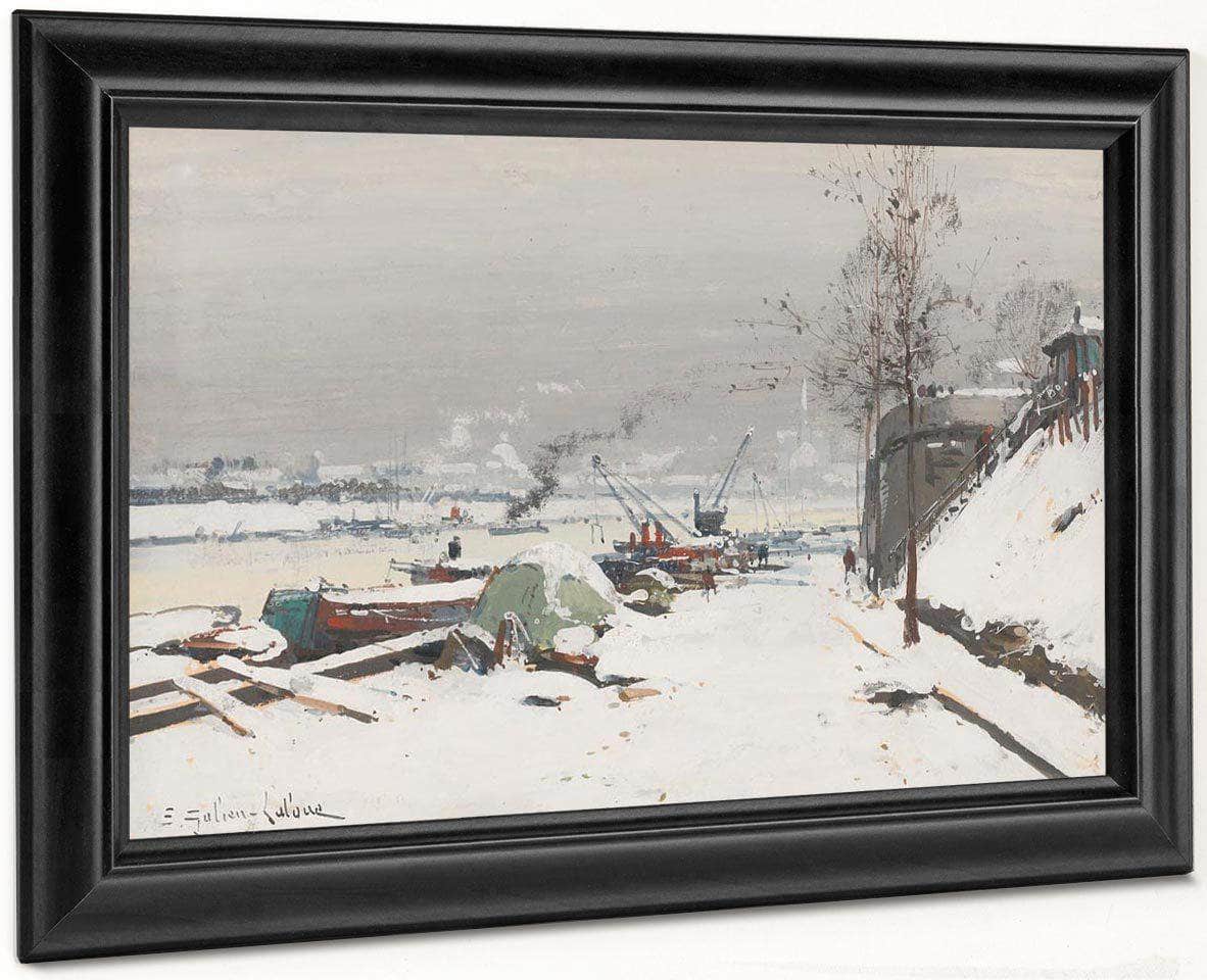 Quai De Bercy Sous La Neige By Eugene Galien Laloue - Image 8