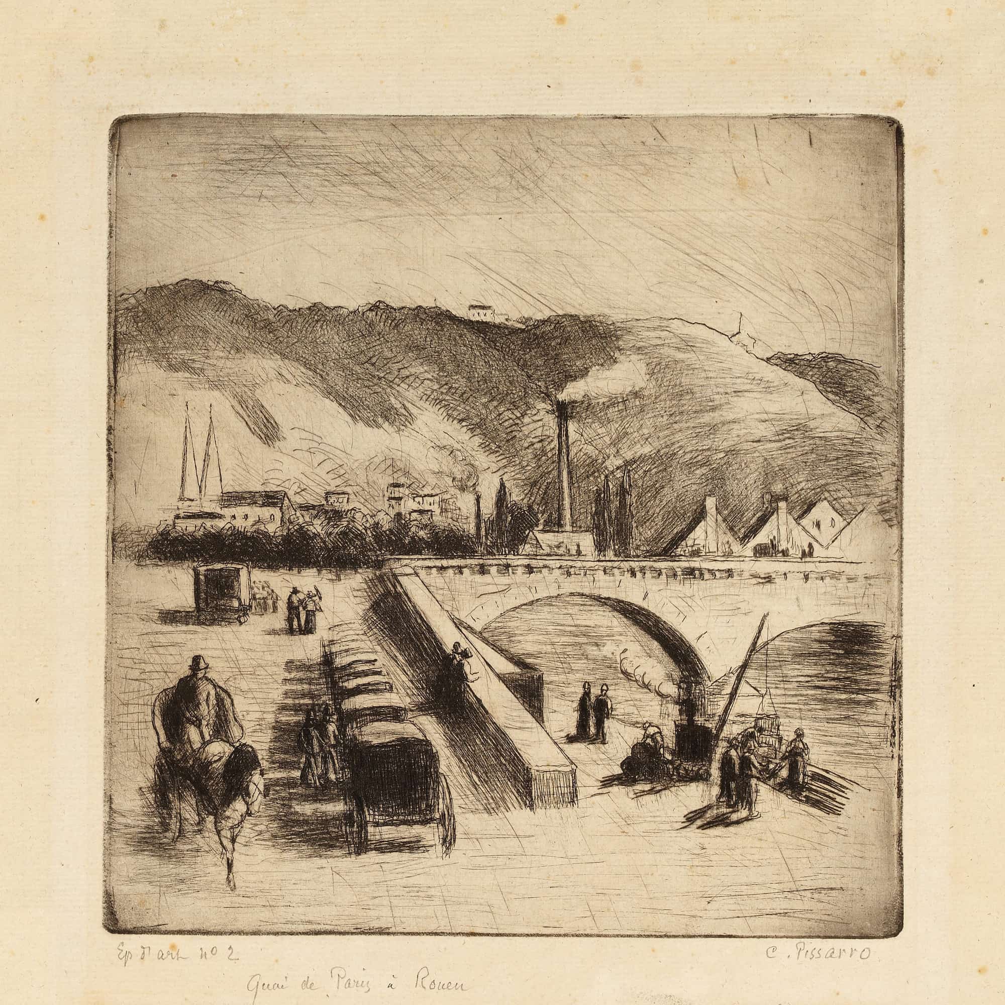 Quai De Paris A Rouen by Camille Pissarro - Image 4