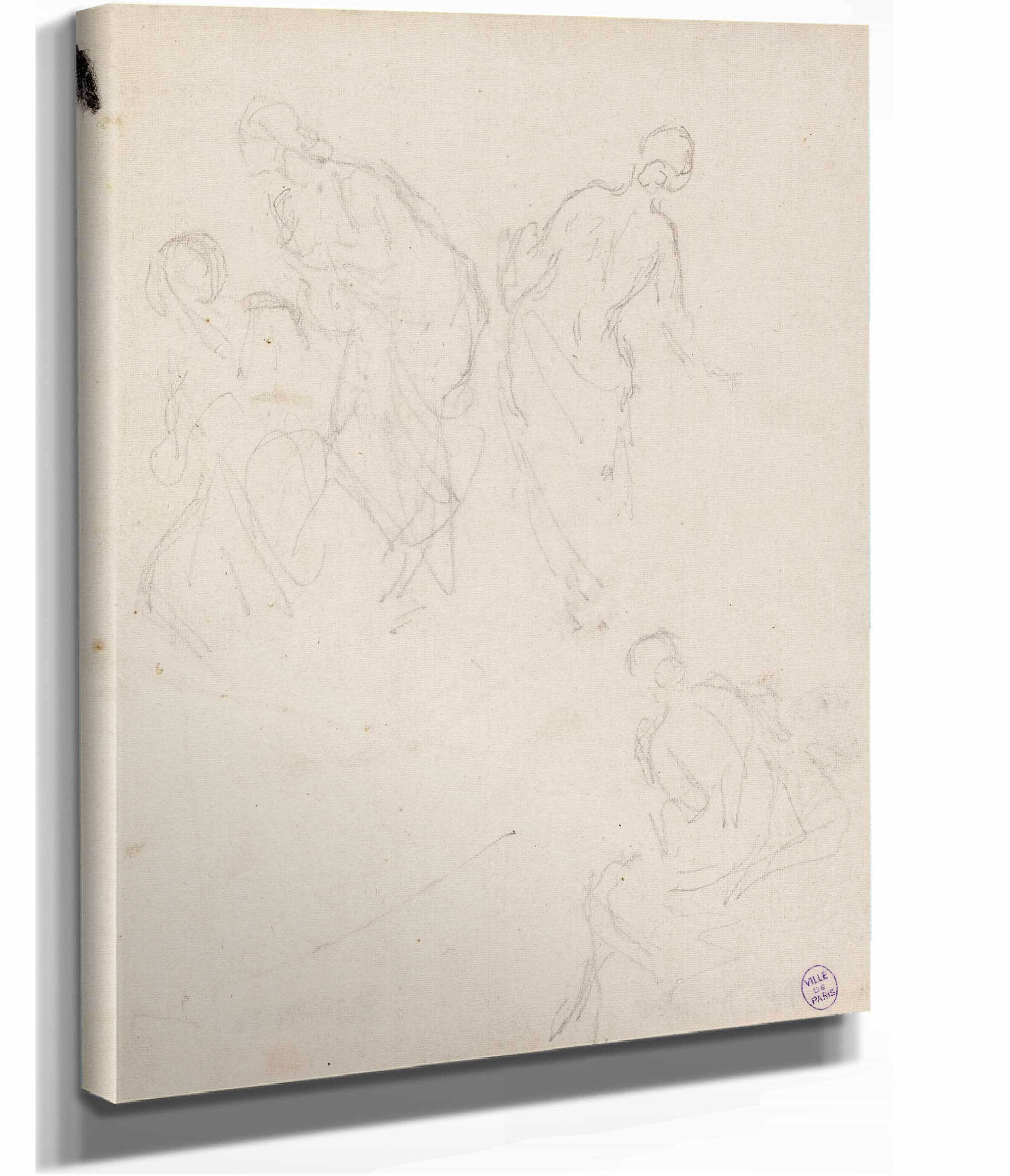 Quatre Esquisses De Femmes Drapees by Narcisse Virgile Diaz De La Pena - Image 2