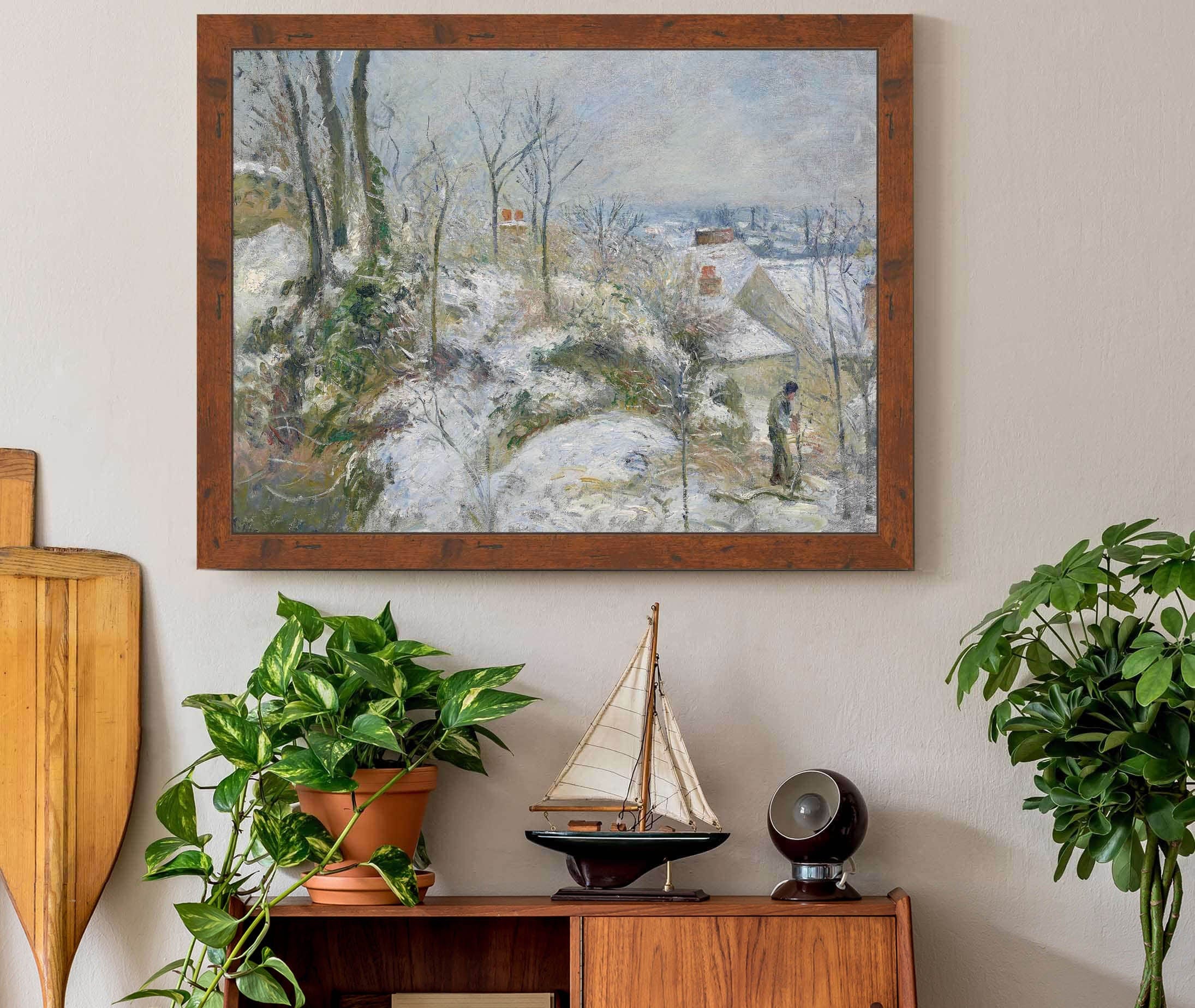 Rabbit Warren At Pontoise Snow by Camille Pissarro - Image 3