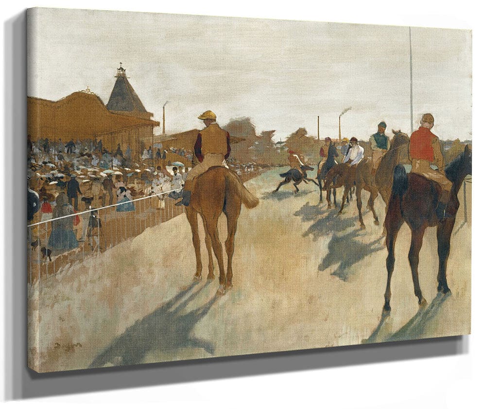 Race Horses Before The Stands, Ca. 1866 68 By Edgar Degas