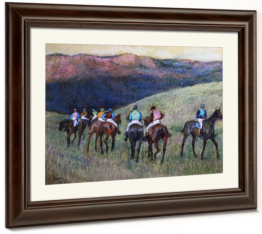 Racehorses In A Landscape By Edgar Degas - Image 5