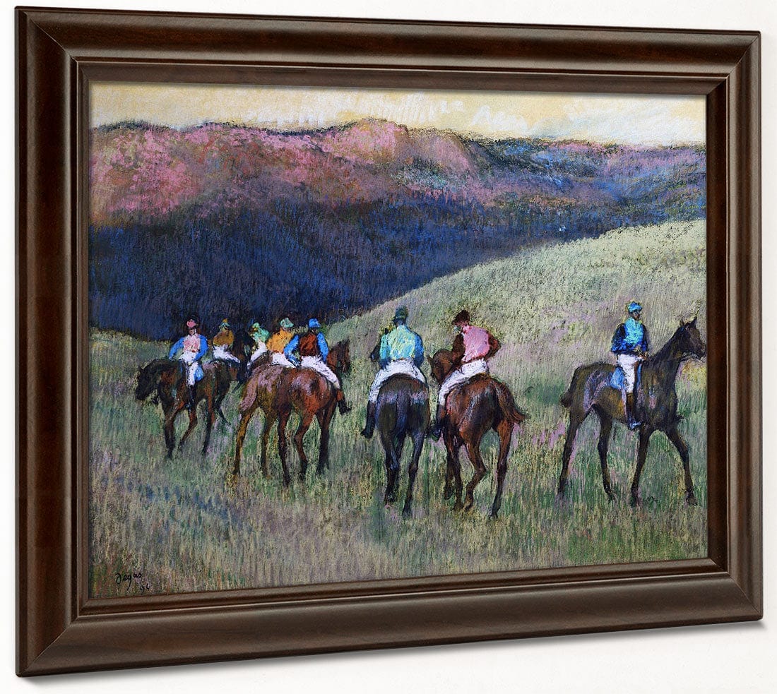 Racehorses In A Landscape By Edgar Degas - Image 6