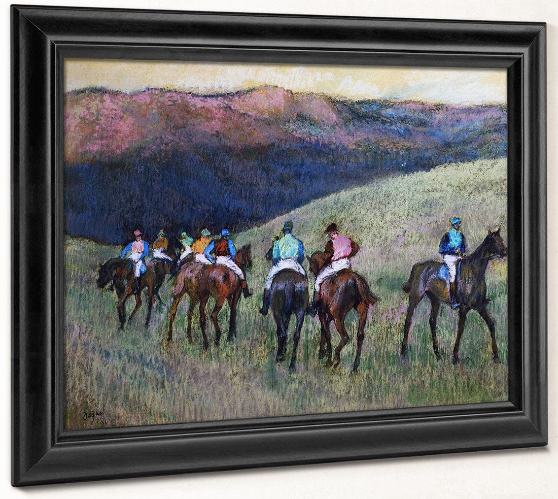 Racehorses In A Landscape By Edgar Degas - Image 8