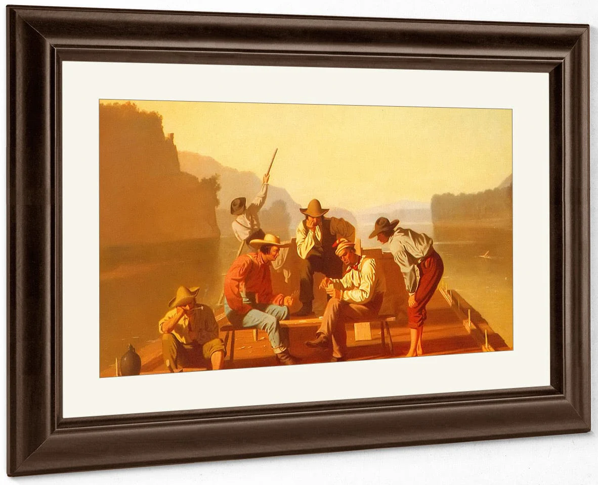 Raftsmen Playing Cards By George Caleb Bingham - Image 3