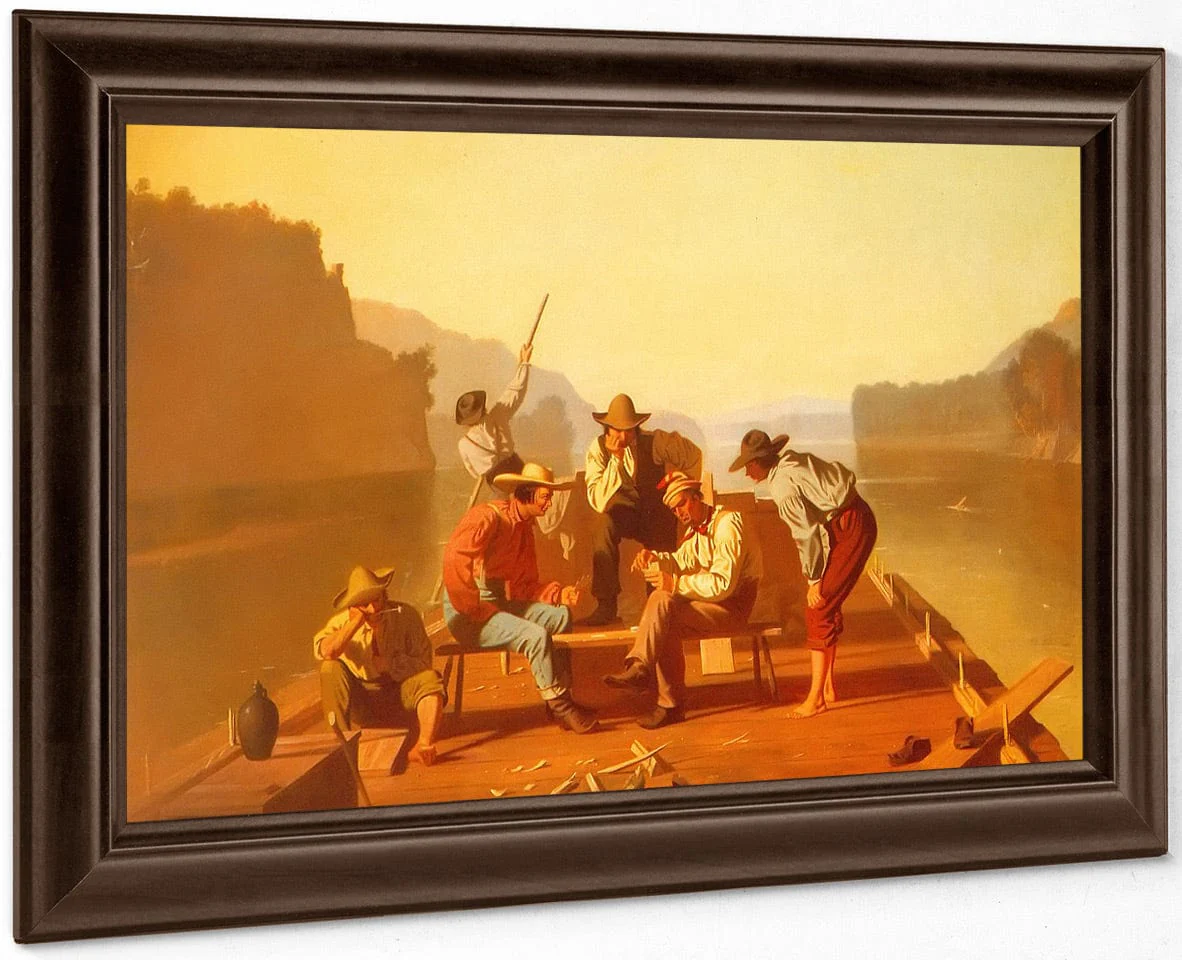 Raftsmen Playing Cards By George Caleb Bingham - Image 4