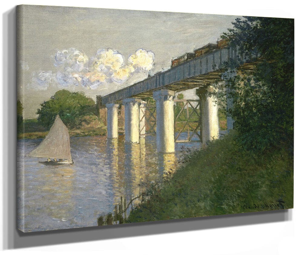 Railroad Bridge, Argenteuil By Claude Monet