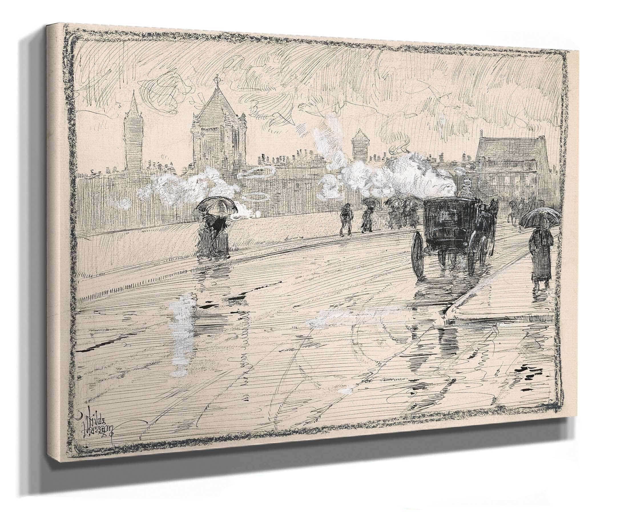 Rainy Day Boston by Childe Hassam - Image 2