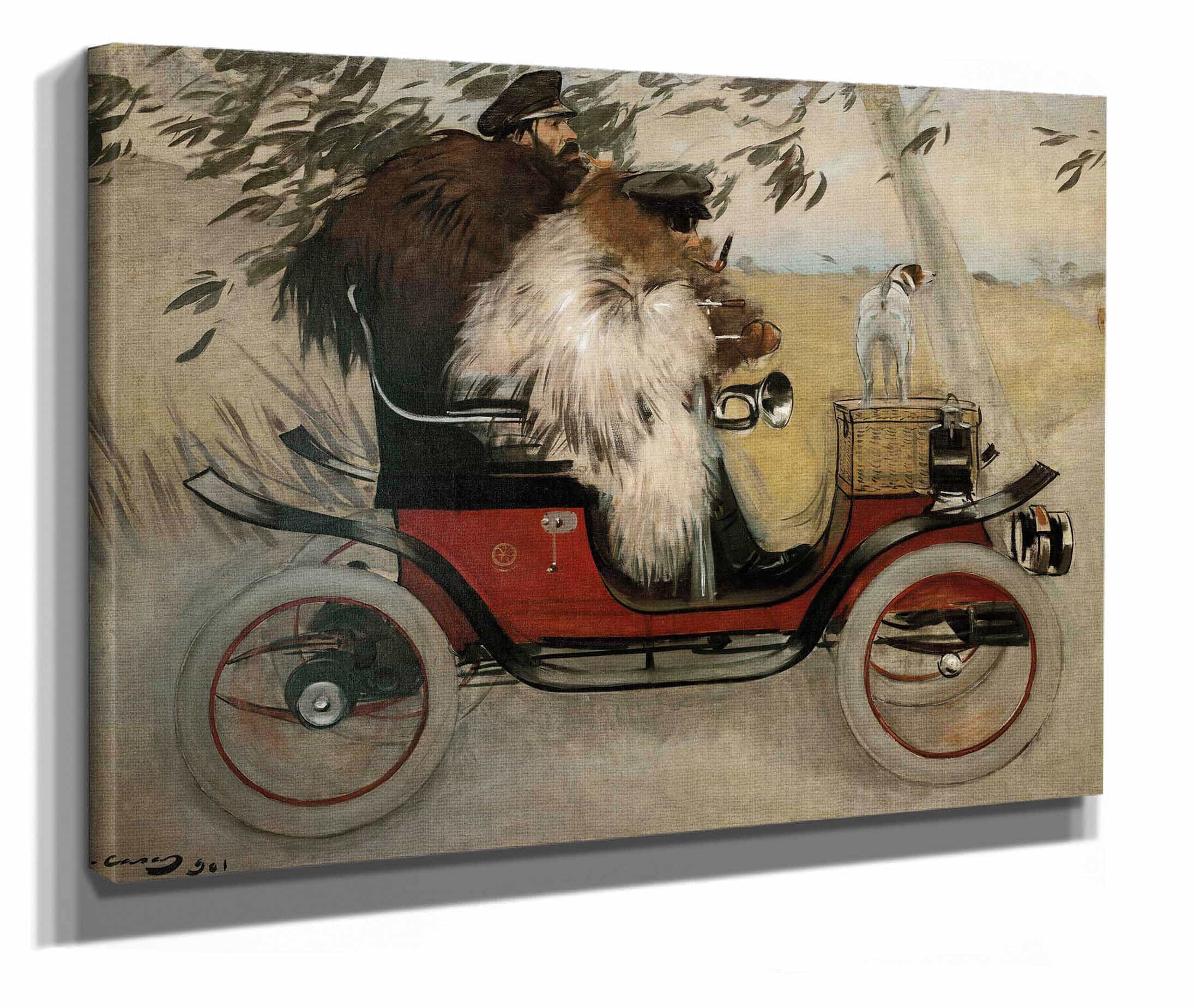 Ramon Casas And Pere Romeu In An Automobile by Ramon Casas - Image 2