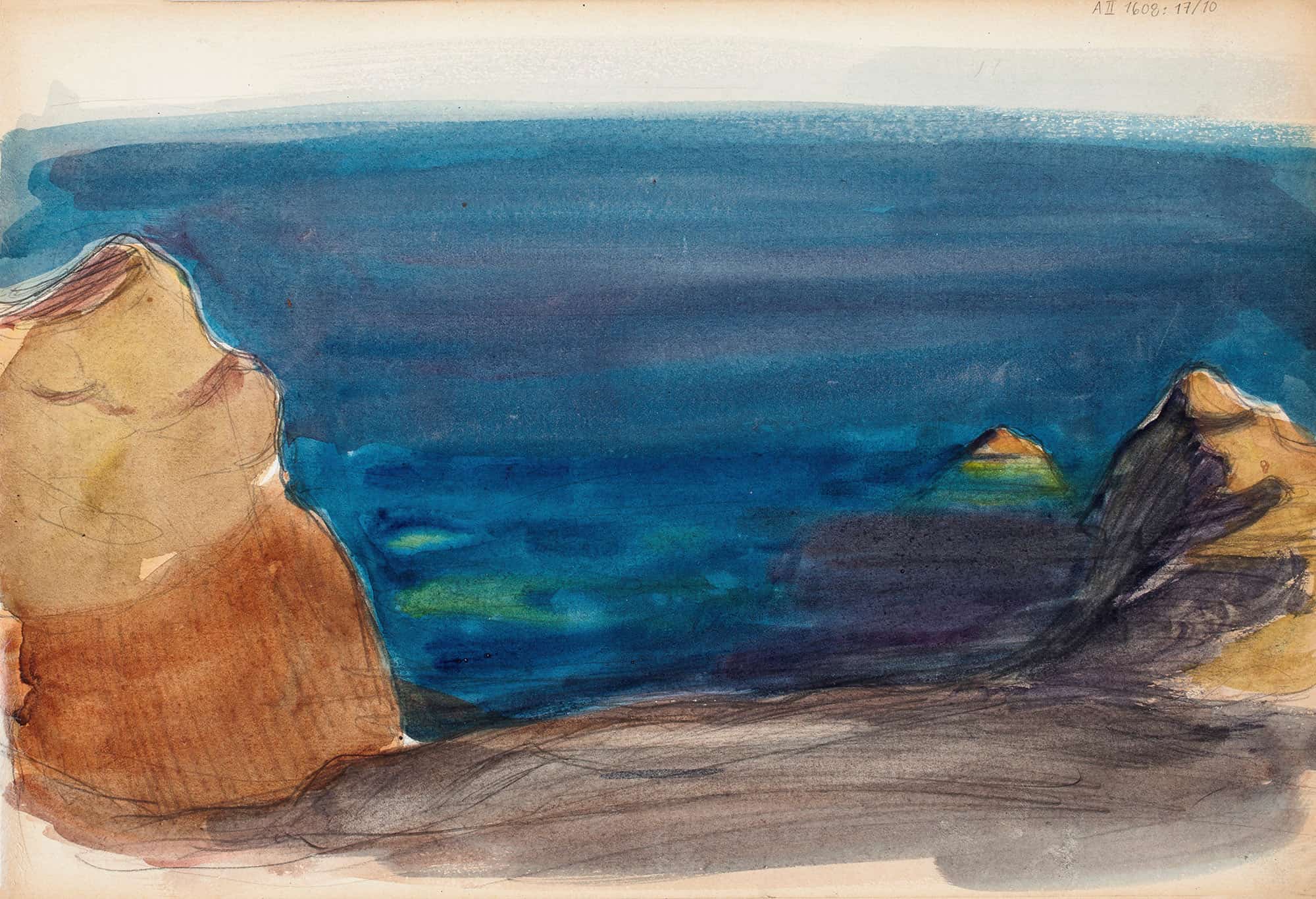 Rantamaisema Luonnos by Magnus Enckell