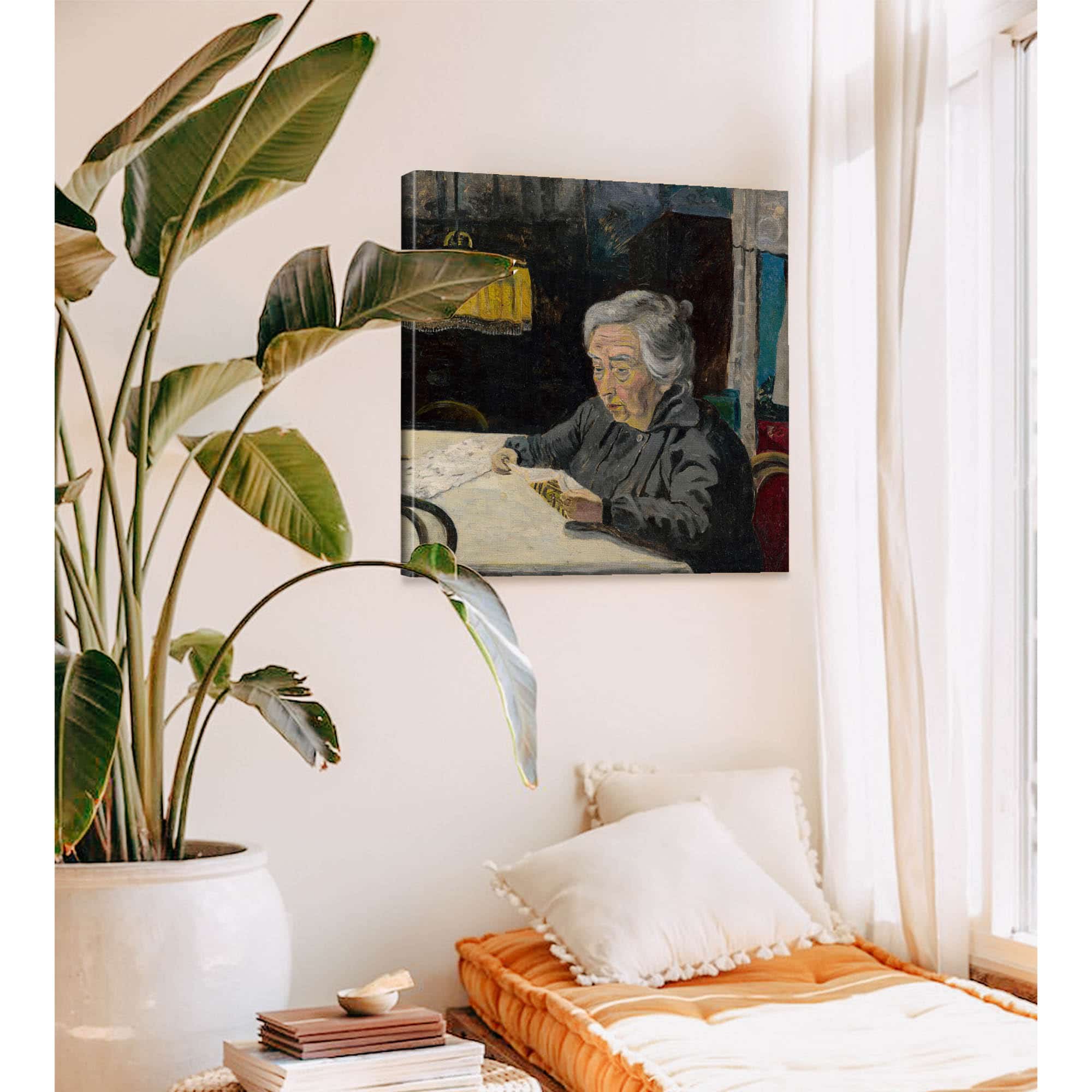 Reading Old Lady by Arnold Peter Weisz Kubincan - Image 2