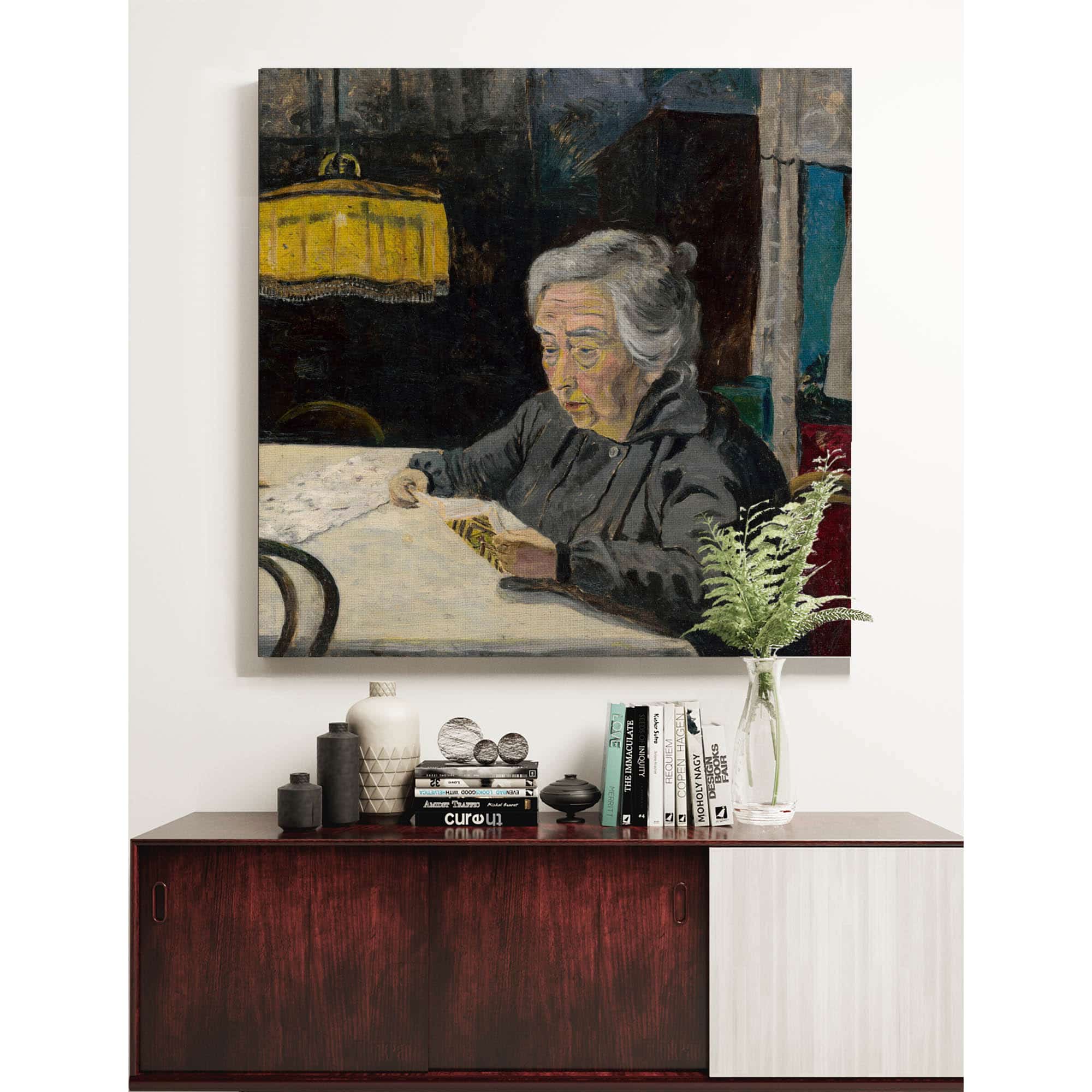 Reading Old Lady by Arnold Peter Weisz Kubincan - Image 4