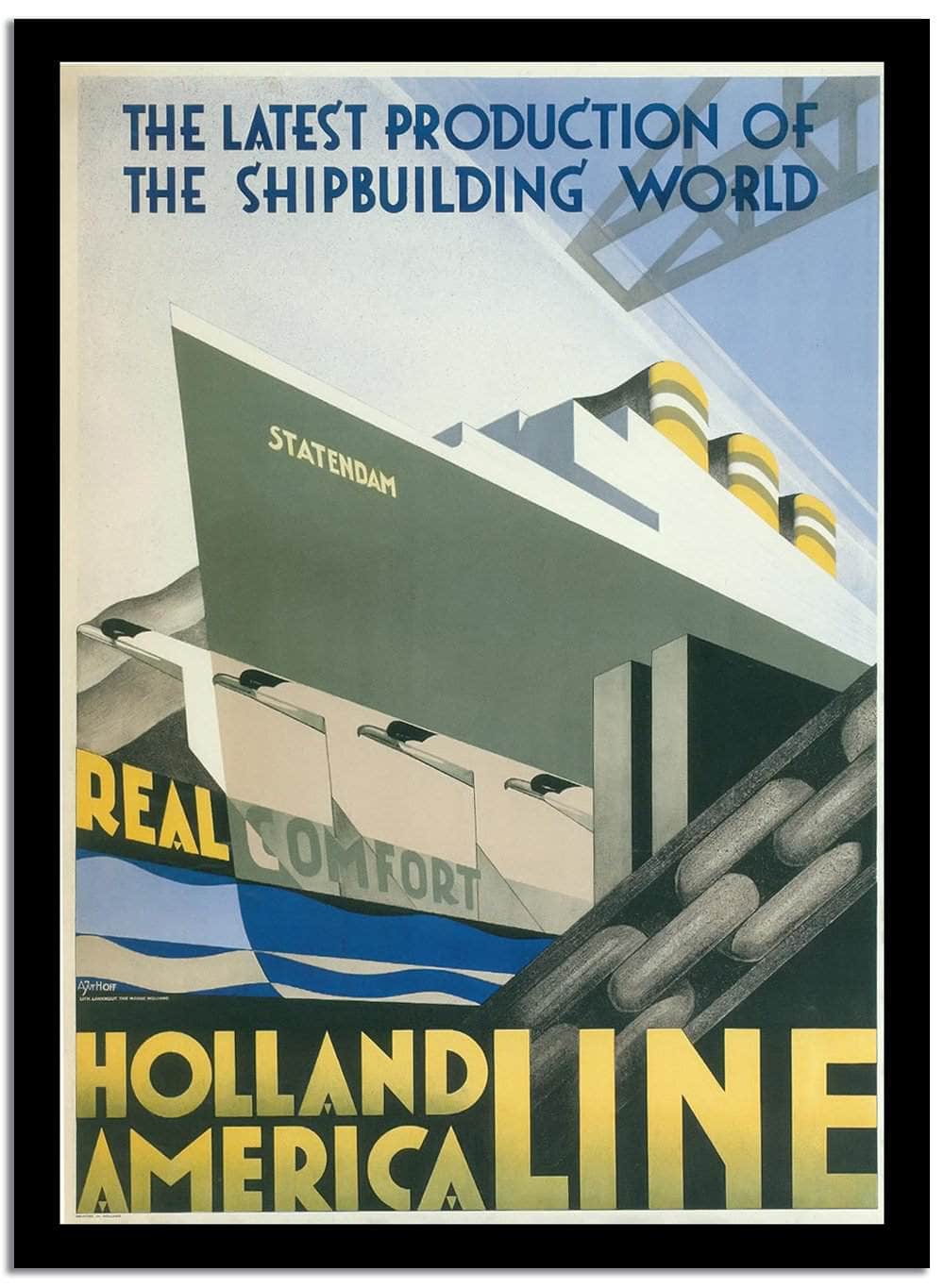 Real Holland America Line Vintage Poster - Image 2