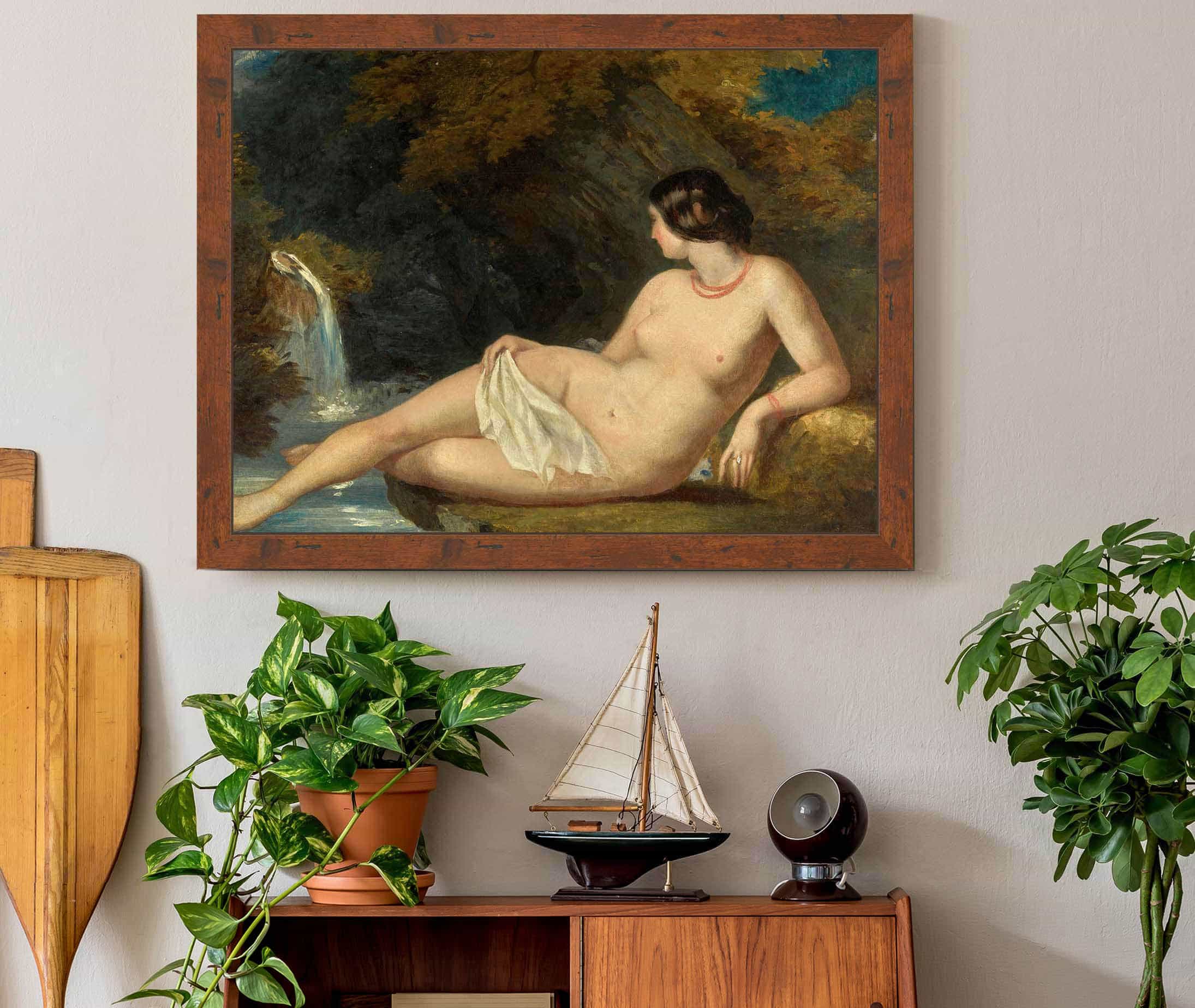 Reclining Female Nude By A Waterfall by William Etty - Image 3