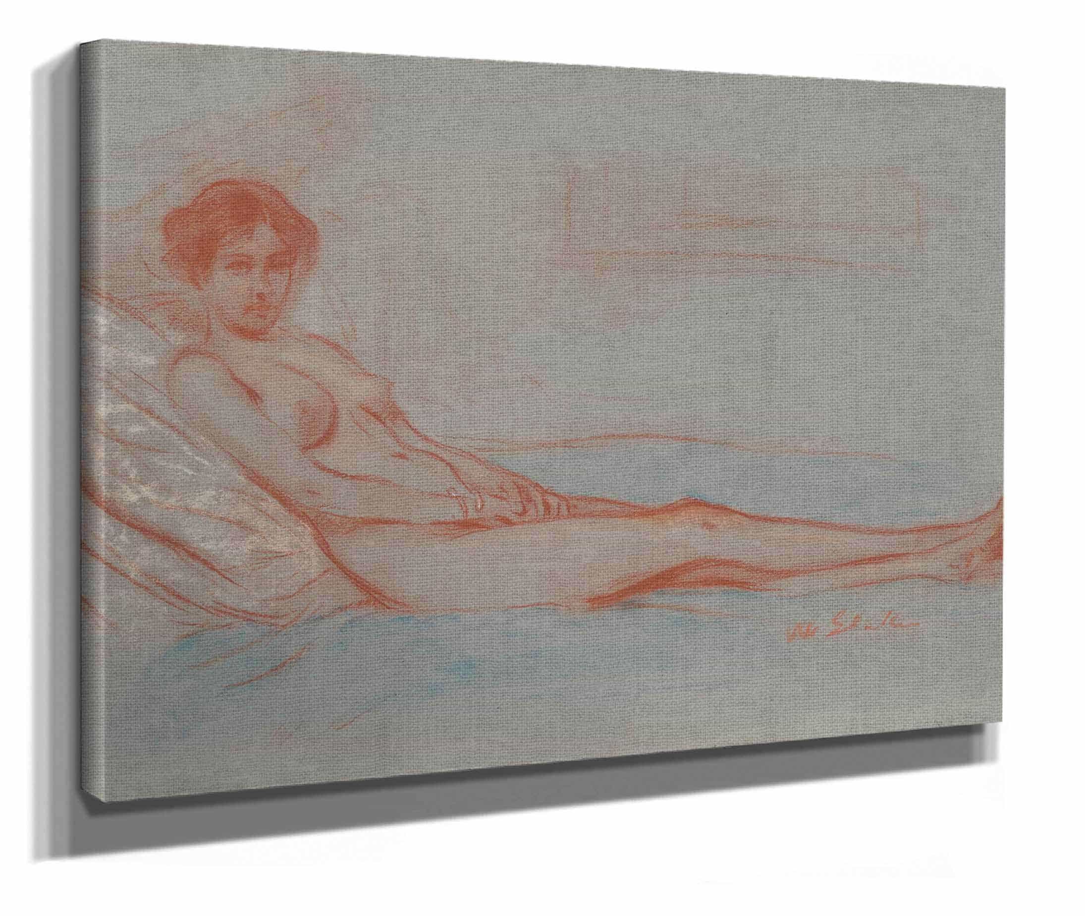 Reclining Female Nude by William James Glackens - Image 2