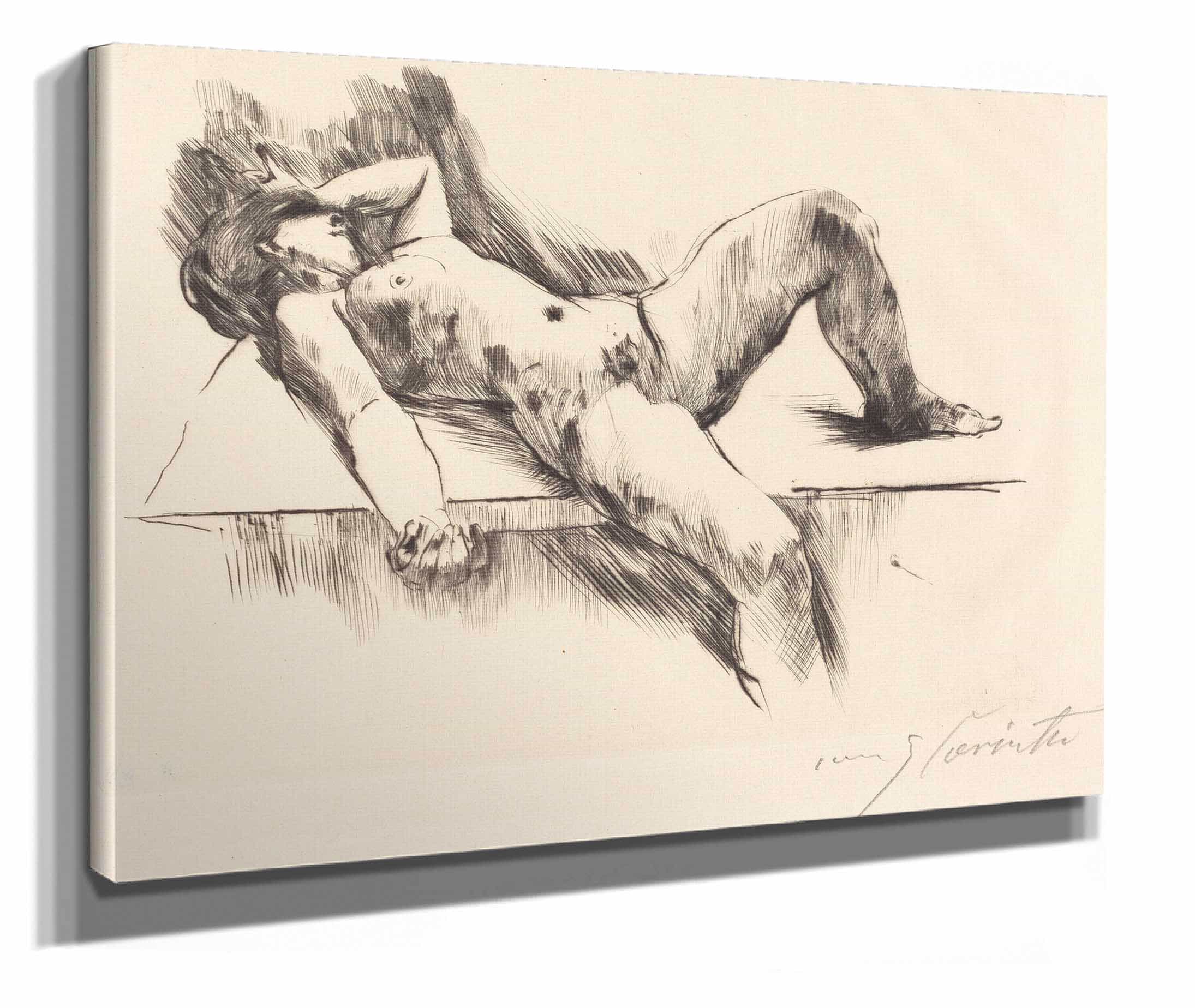 Reclining Female Nude Iii Liegender Weiblicher Akt Iii by Lovis Corinth - Image 2